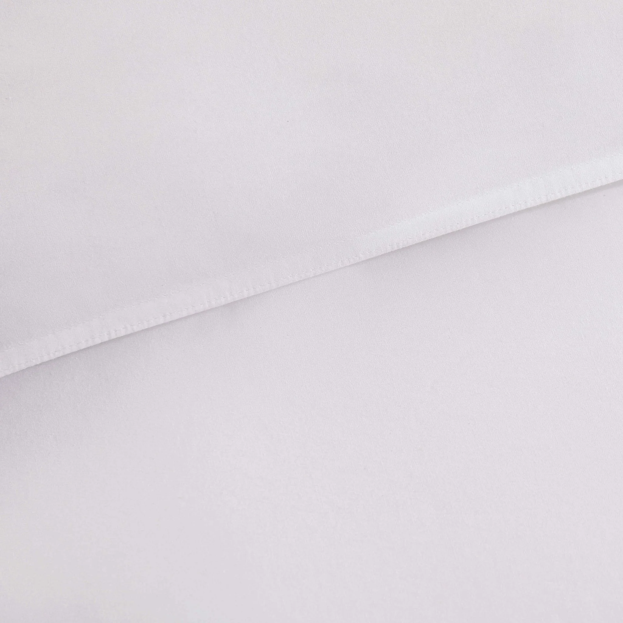 Cooling Cotton 180 Thread Count Duvet Cover, Pillowcase & Fitted Sheet Set - White - Image 9