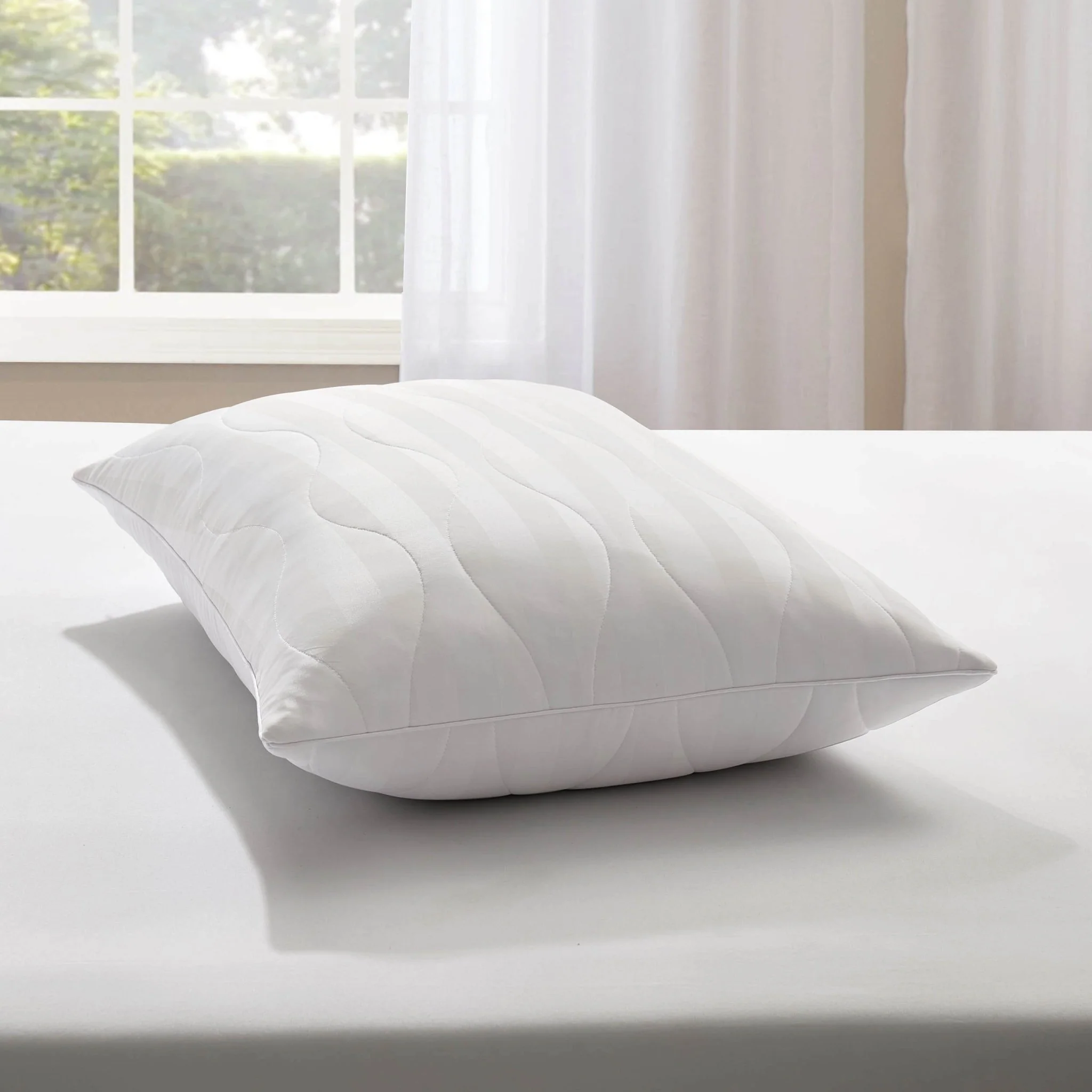 Cooling Quilted Pillow Protectors - White - Image 2
