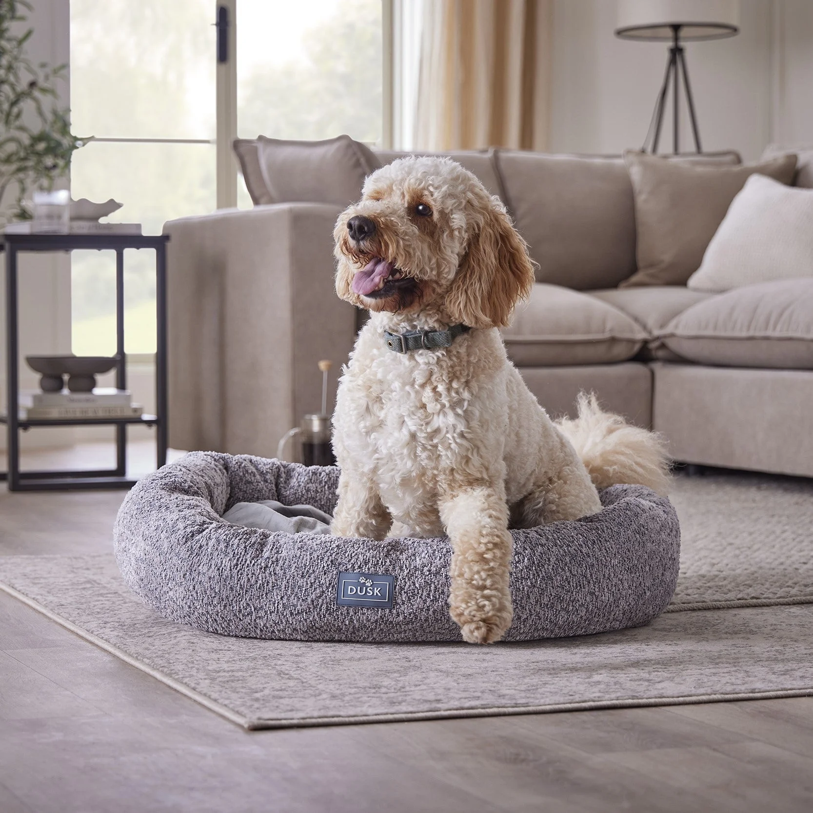 Cooper Round Dog Bed - Steel Grey