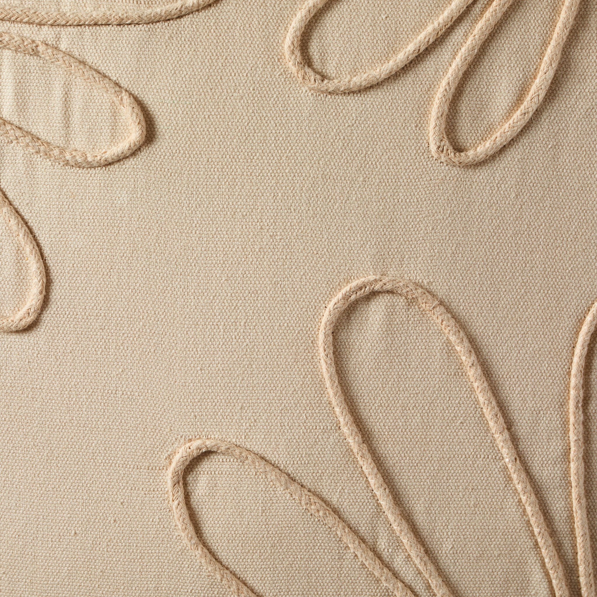Cotton Embroidered Flower Cushion Cover - Natural - Image 4