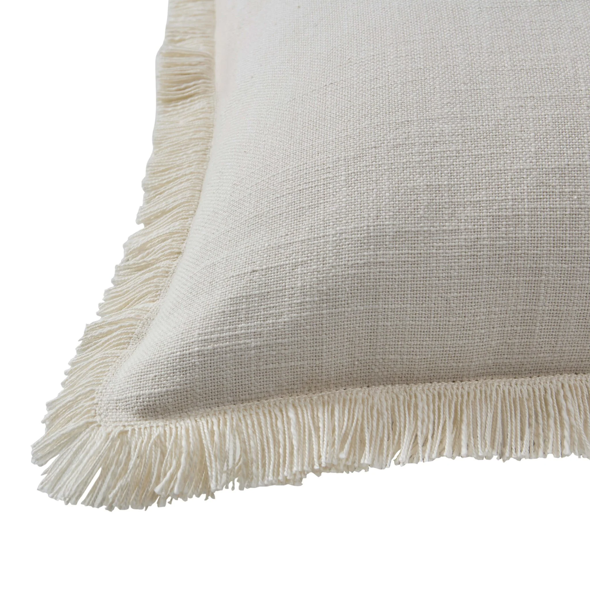 Cotton Fringed Edge Cushion Cover - Natural - Image 4