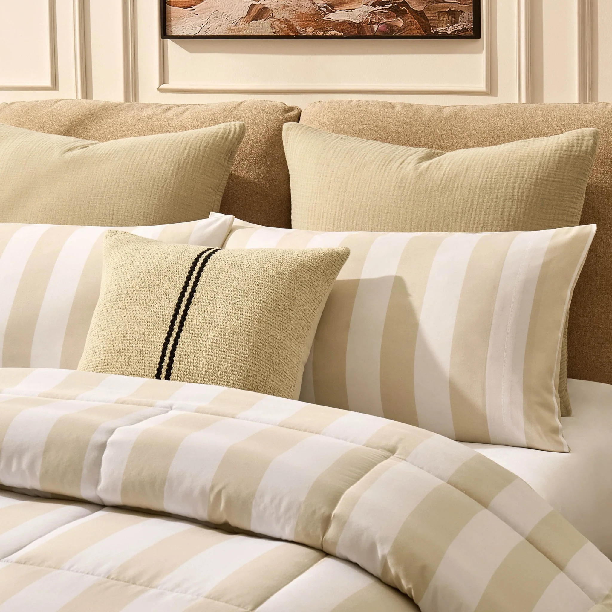 Machine Washable Coverless Duvet & Pillowcase Set - Natural - Image 3