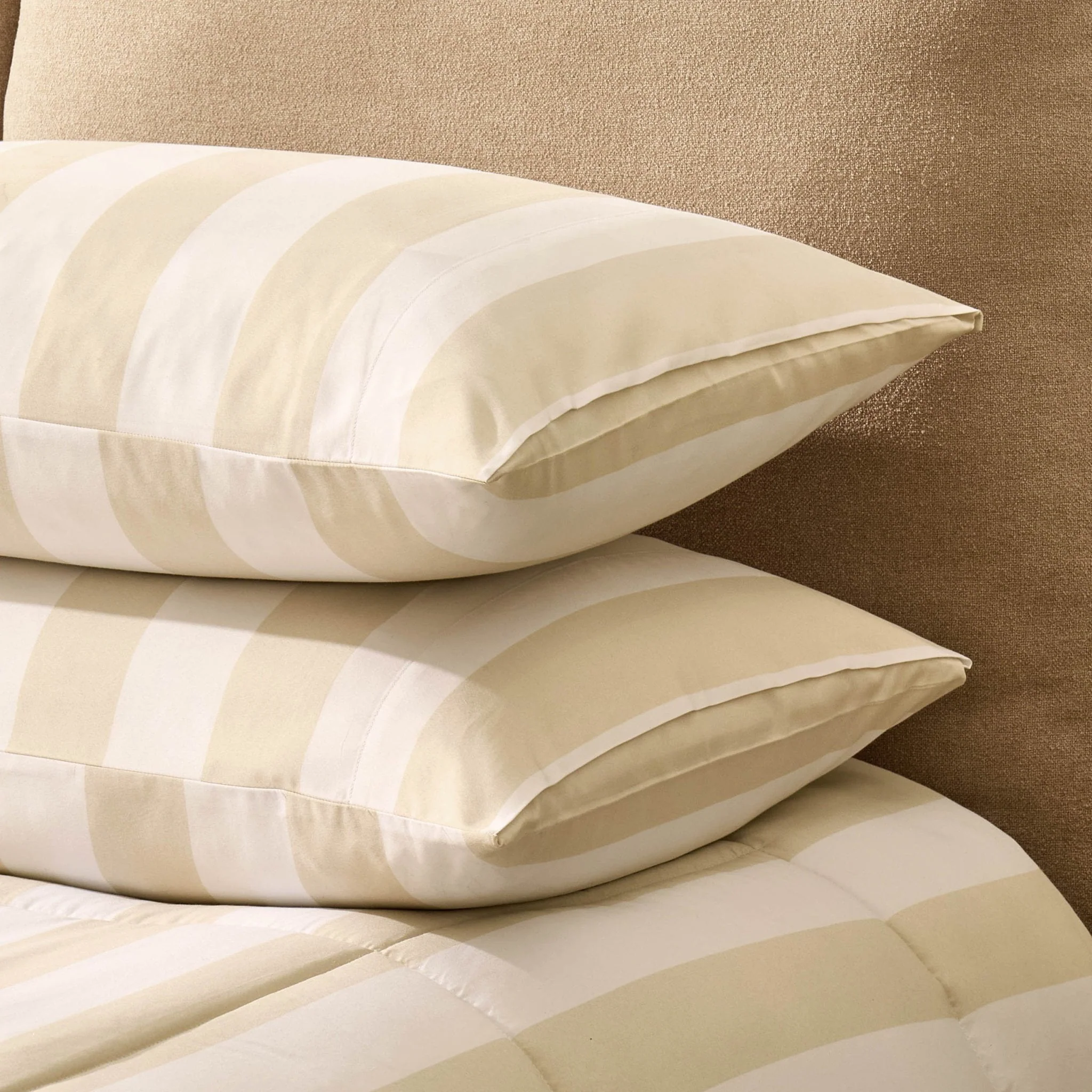 Machine Washable Coverless Duvet & Pillowcase Set - Natural - Image 5