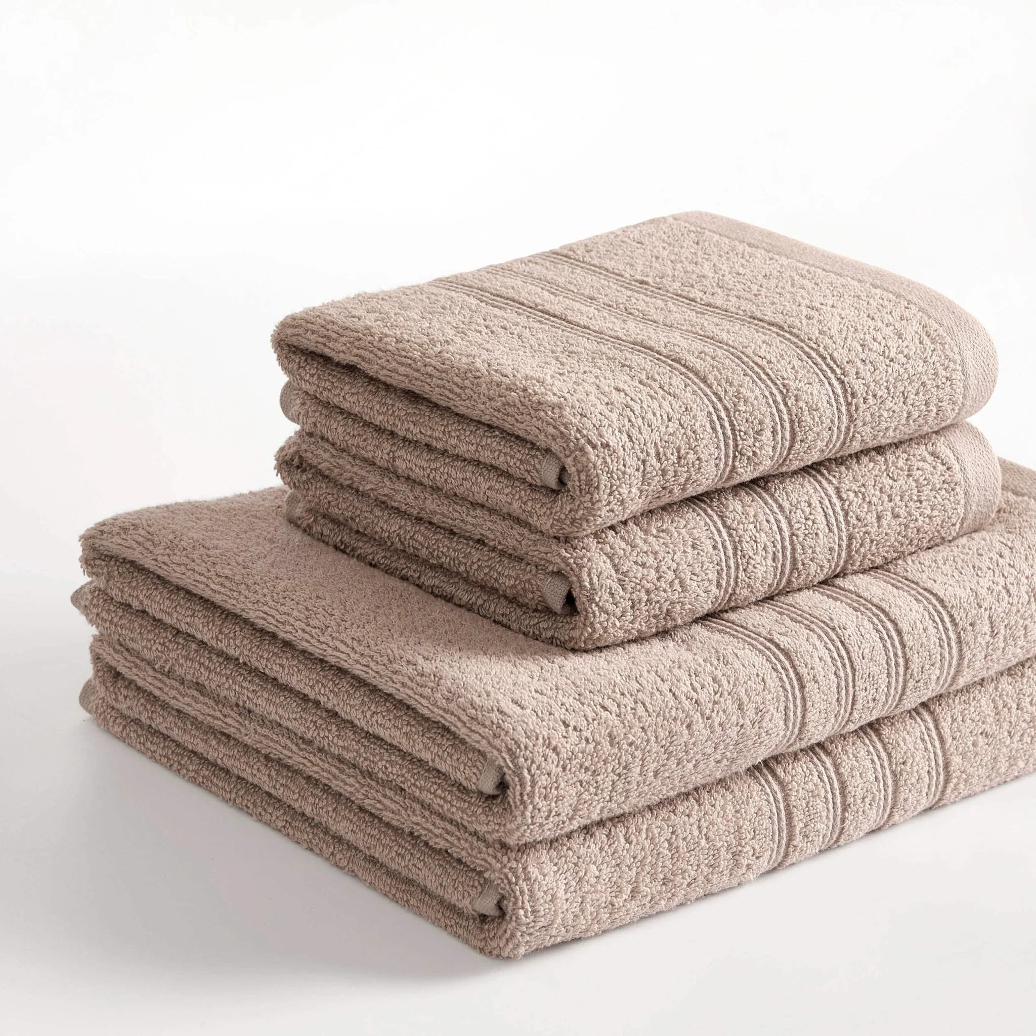 Crete 4 Piece Towel Bundle Set - Natural - Image 4
