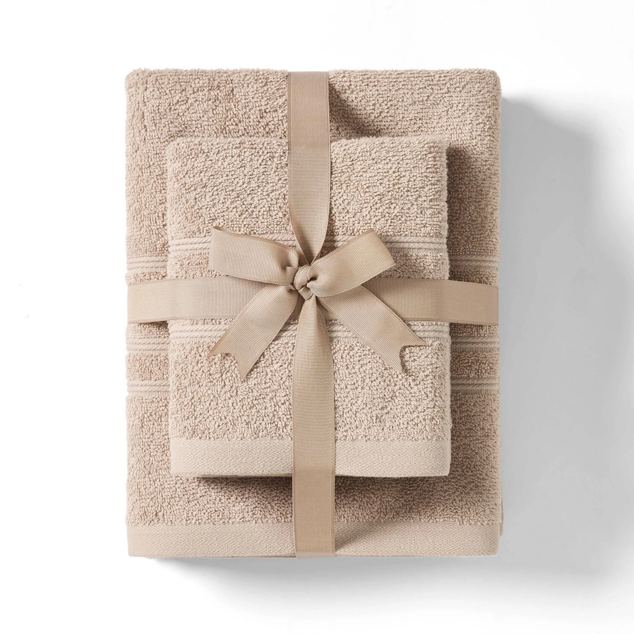 Crete 4 Piece Towel Bundle Set - Natural - Image 6