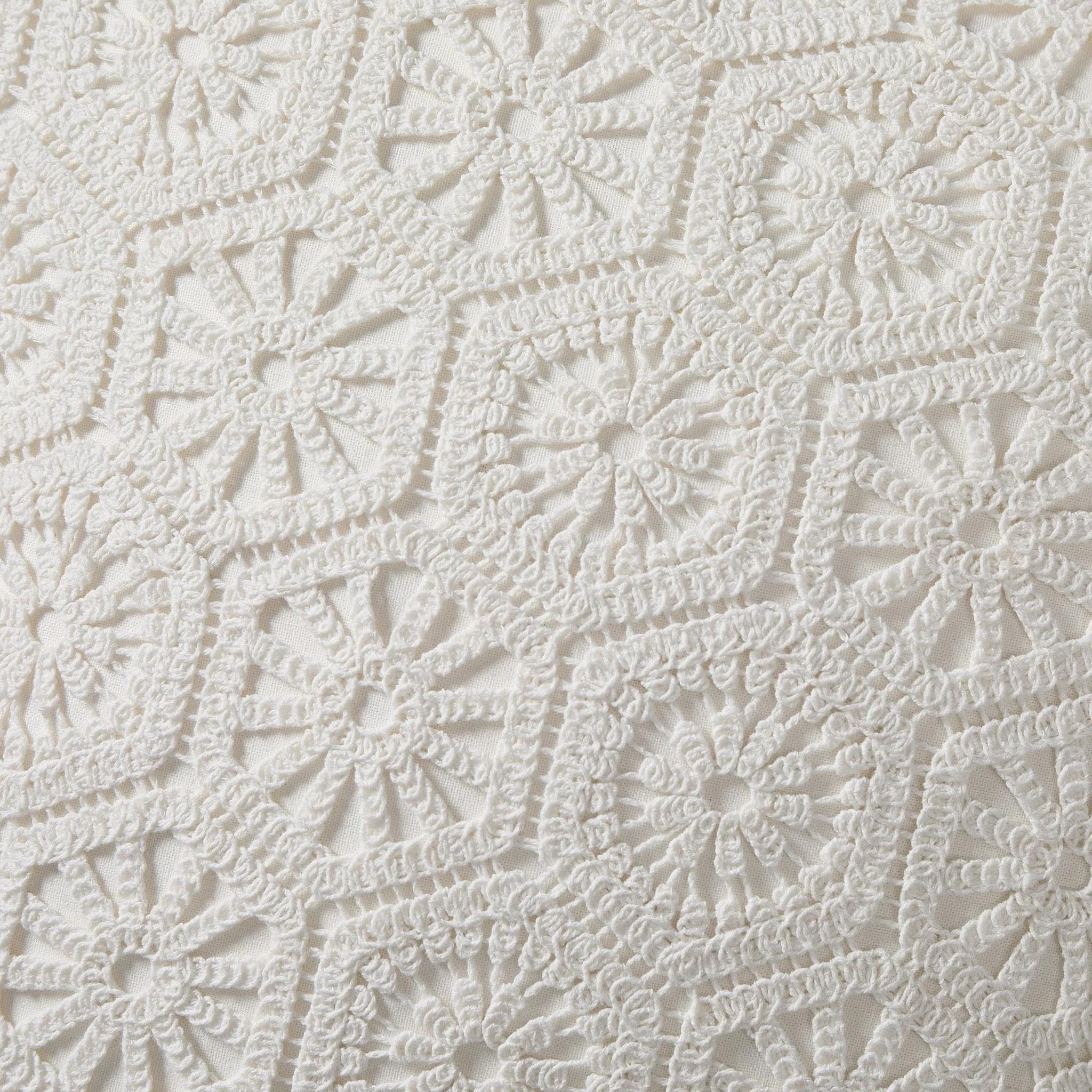 Crochet Knit Sofa Cushion Cover - Off White - Image 3