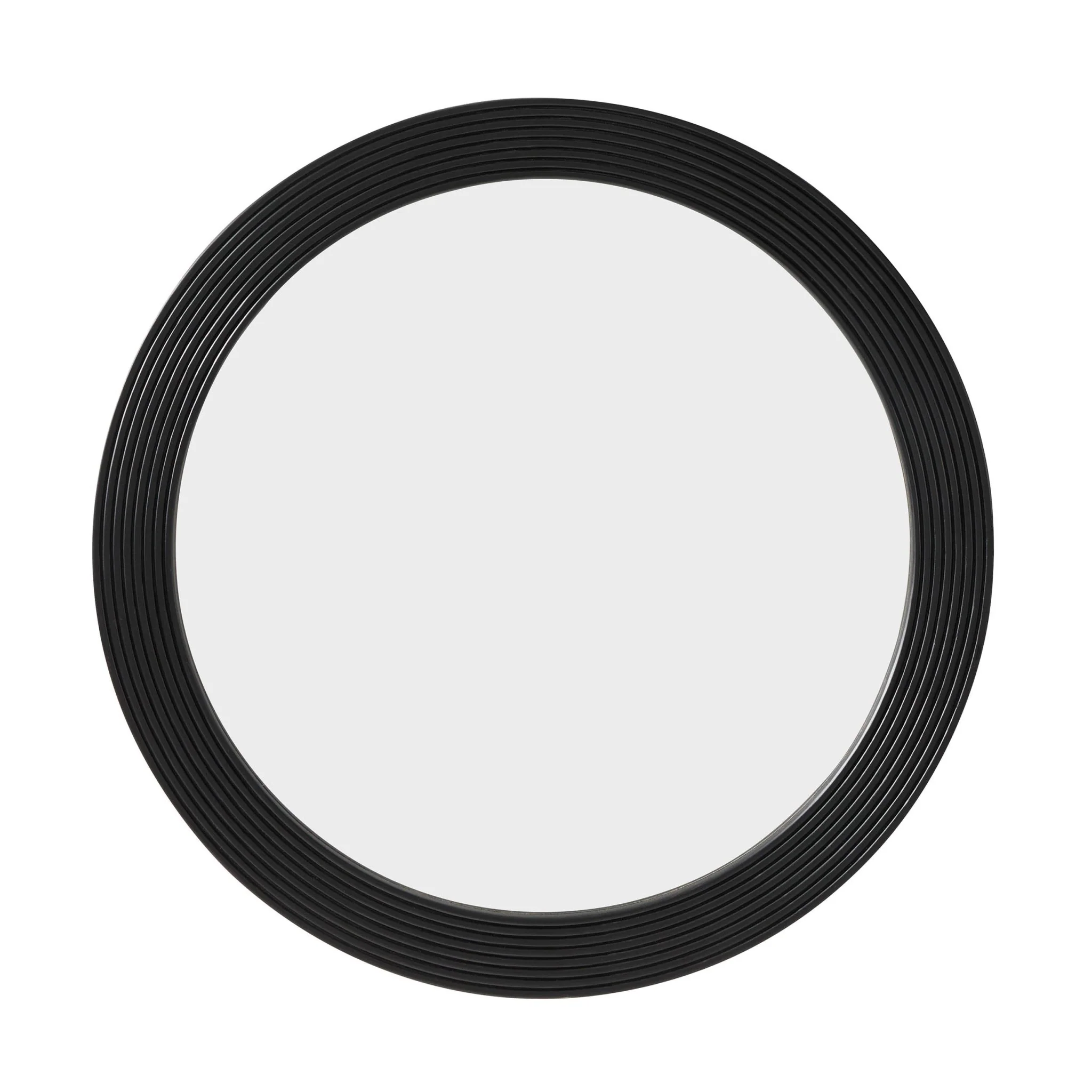 Cyrus Circle Wood Mirror - Black - Image 3