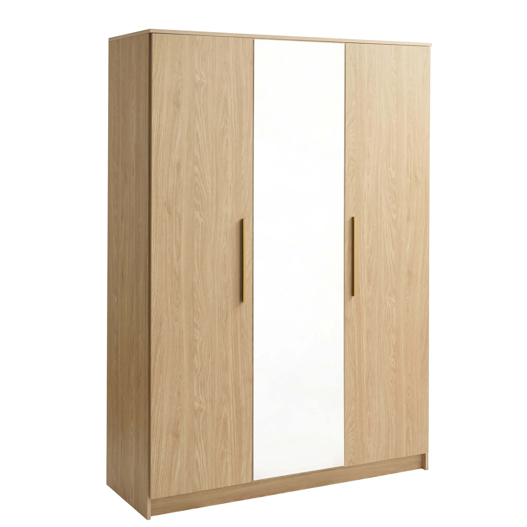 Darcey 3 Door Wardrobe - Light Wood - Image 4