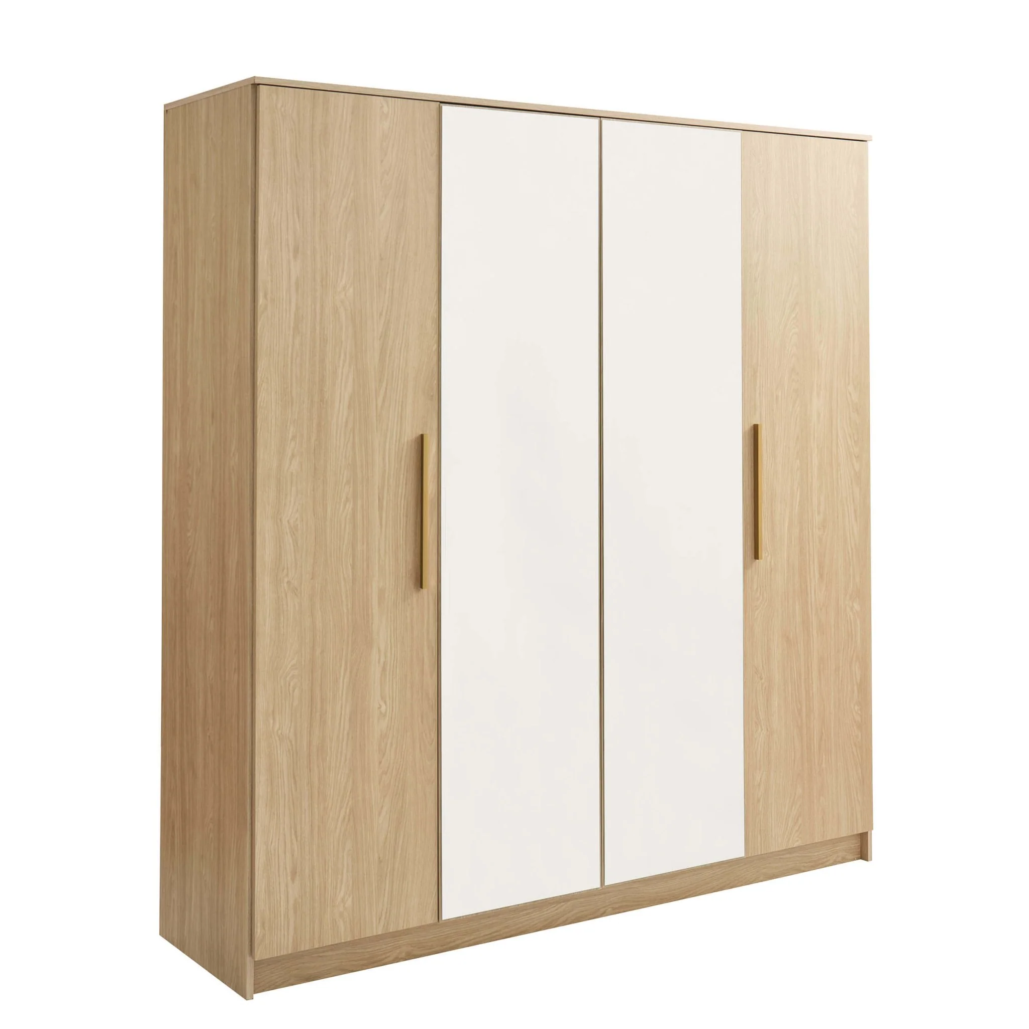 Darcey 4 Door Wardrobe - Light Wood - Image 4