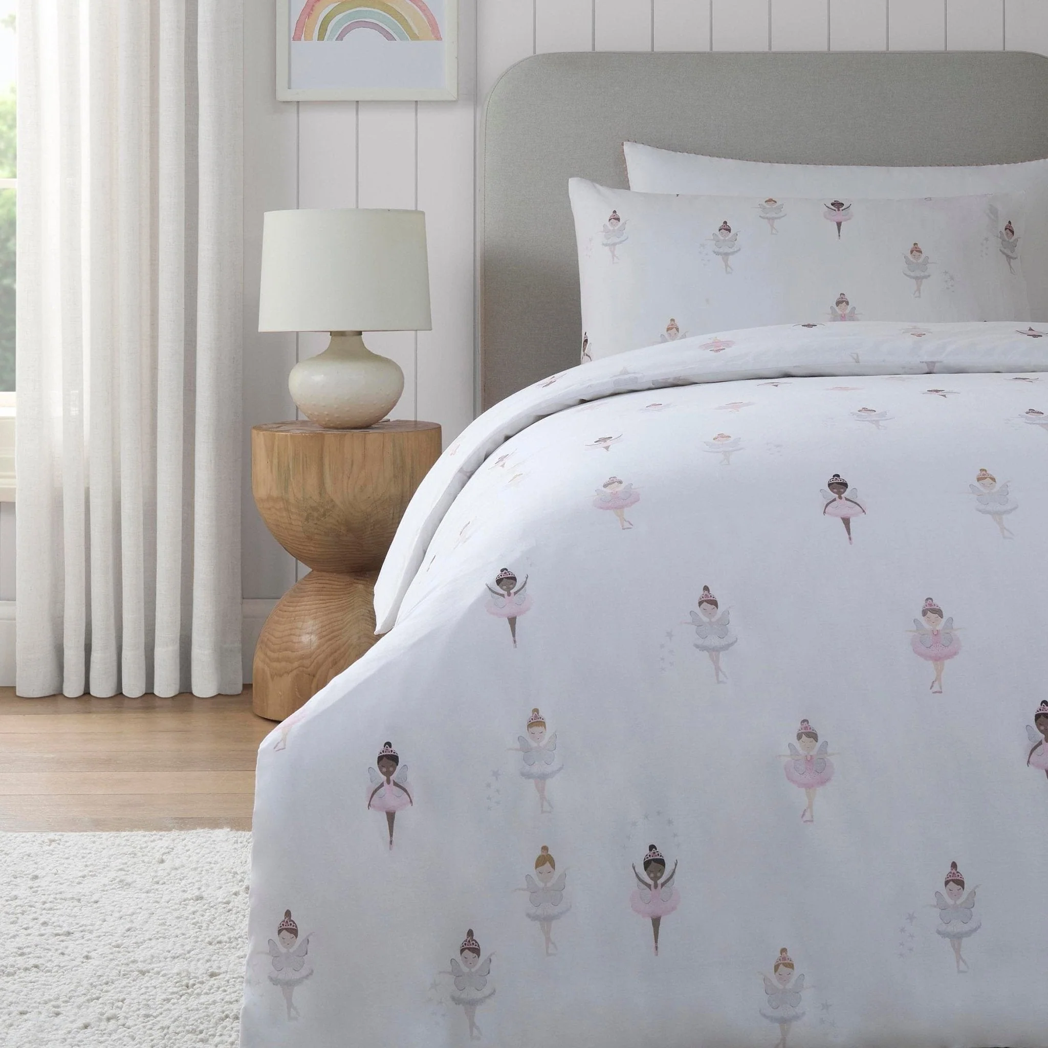 Darcy Ballerina 100% Cotton Kids Duvet Cover Set - Image 3