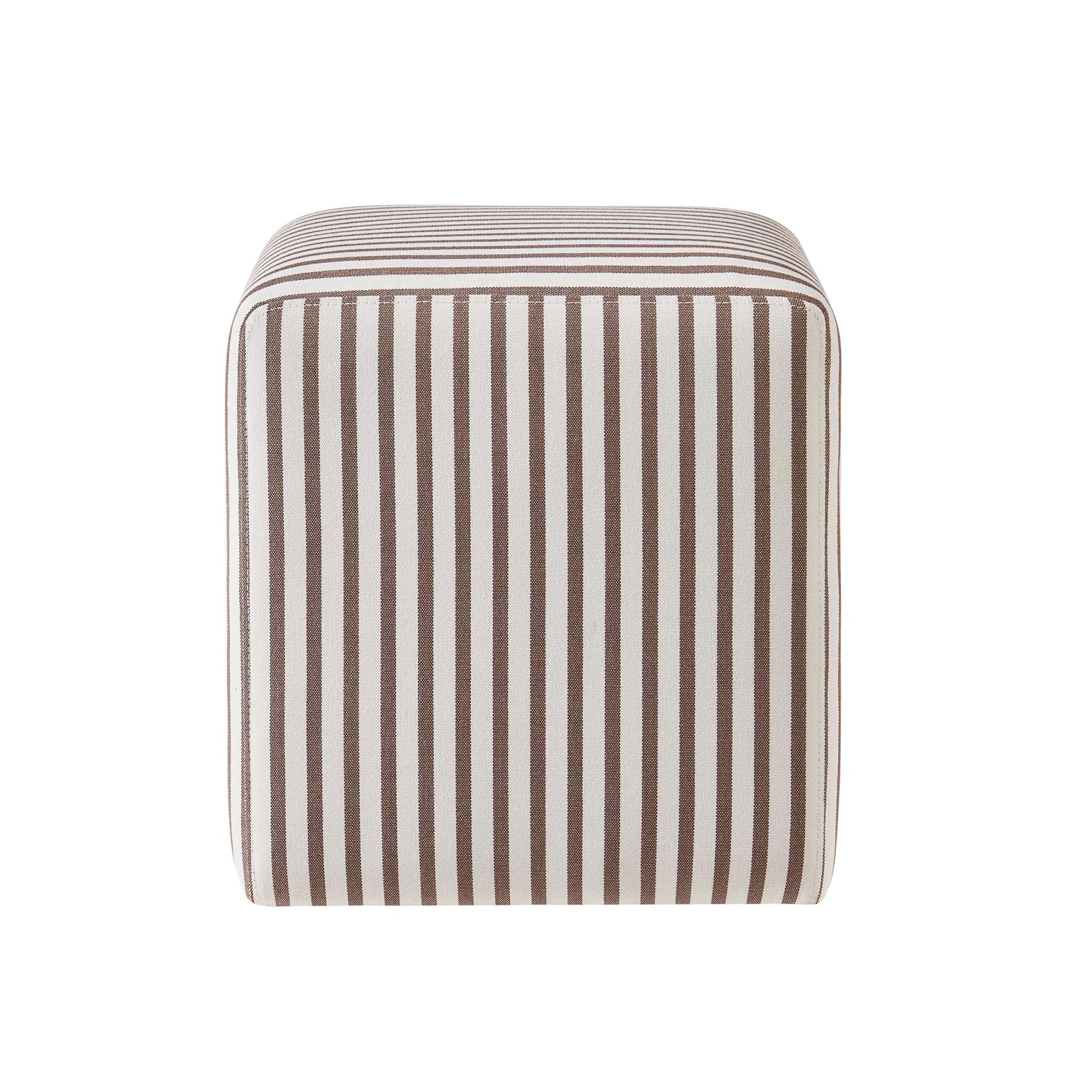 Delilah Pouffe - Chocolate Stripe - Image 3