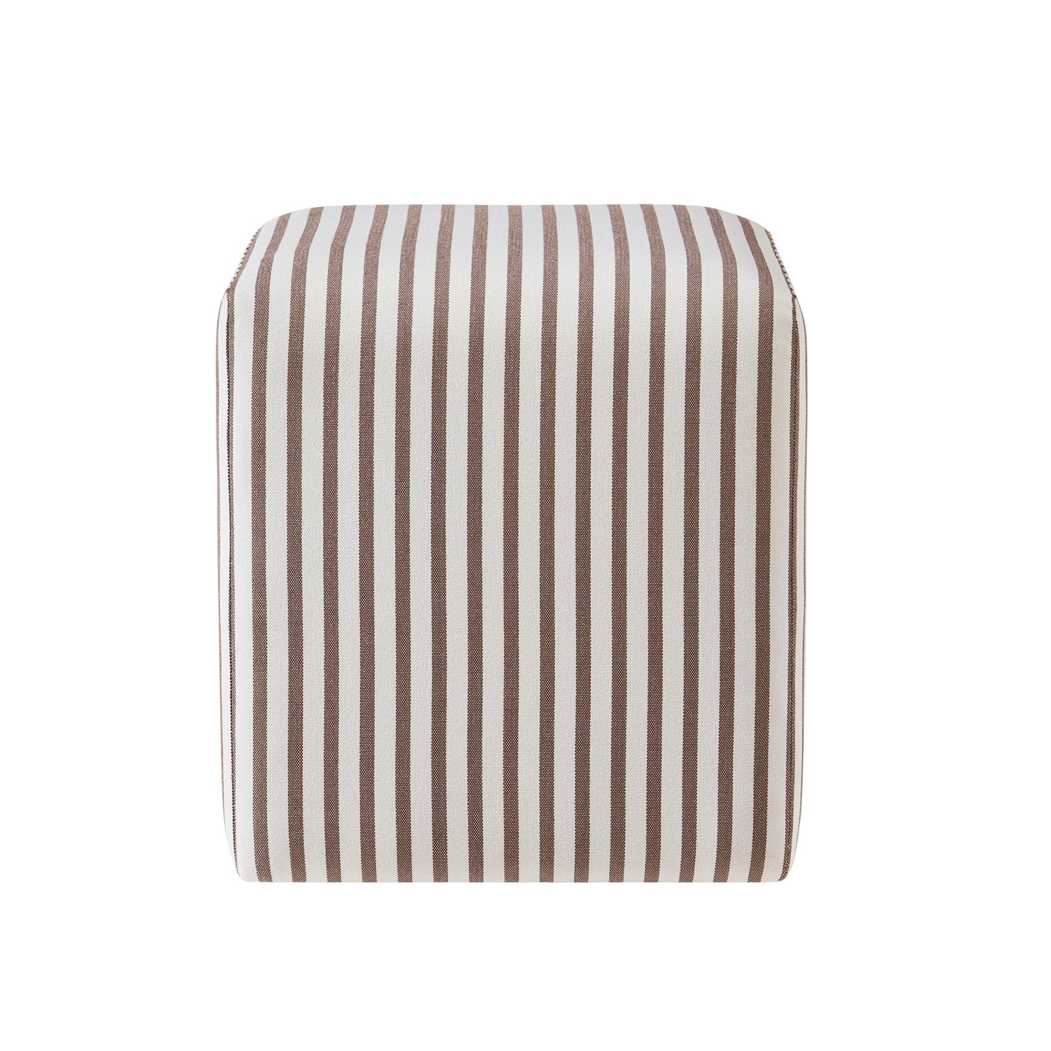 Delilah Pouffe - Chocolate Stripe - Image 4
