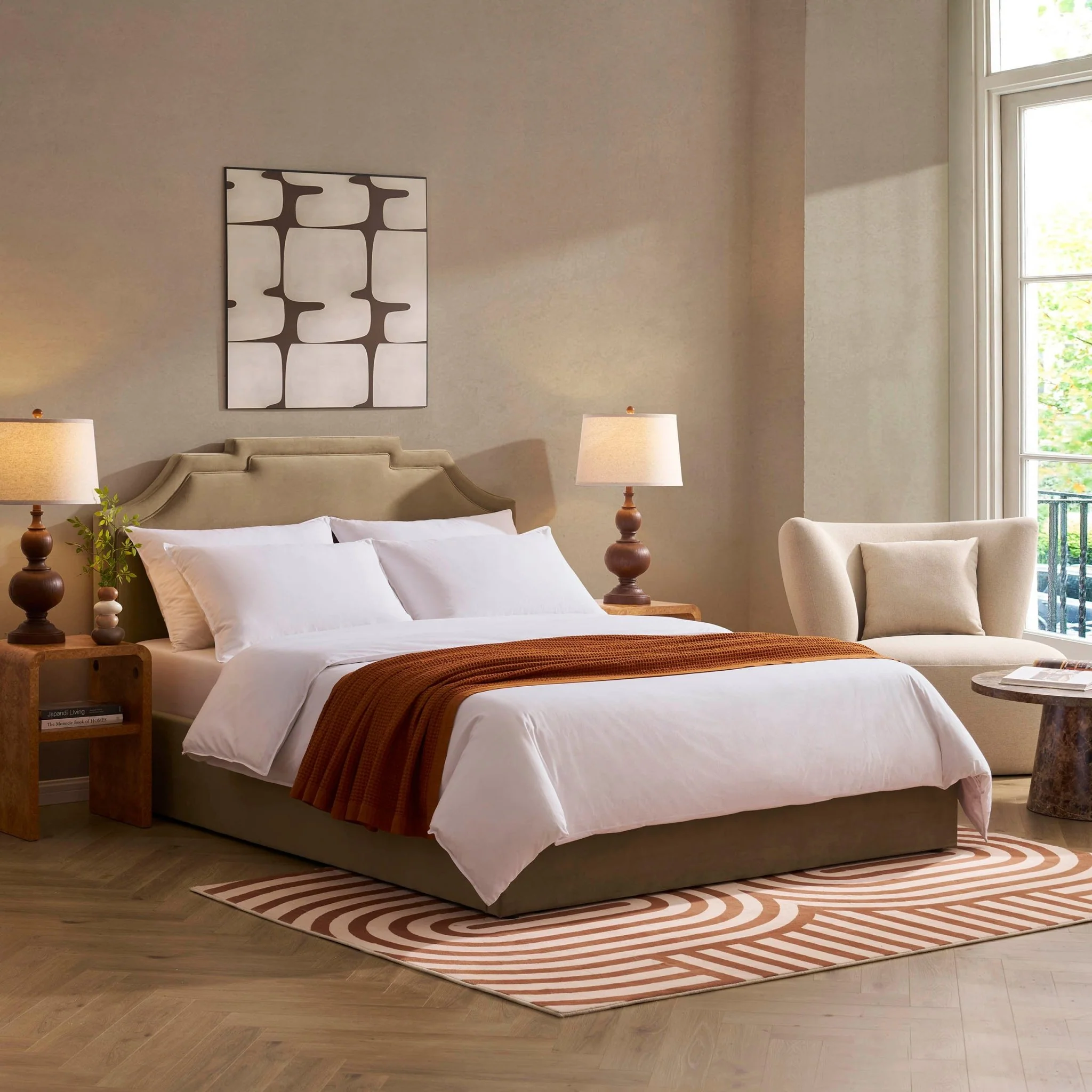 Delphi Ottoman Storage Bed - Latte