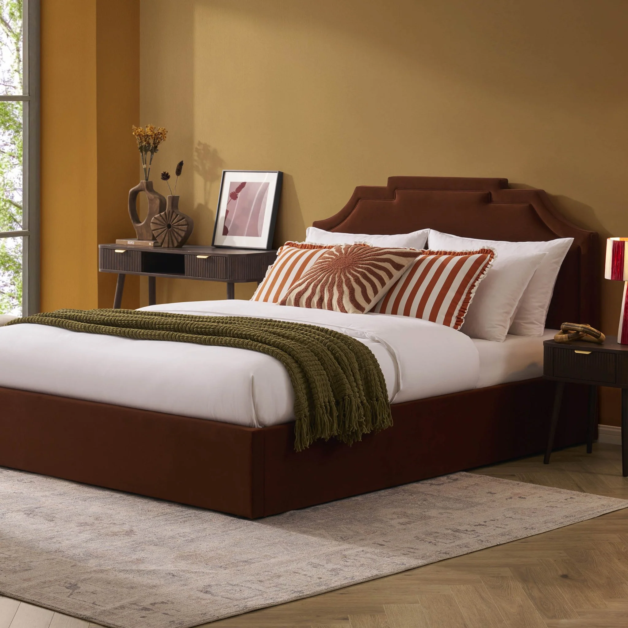 Delphi Ottoman Storage Bed - Terracotta - Image 3