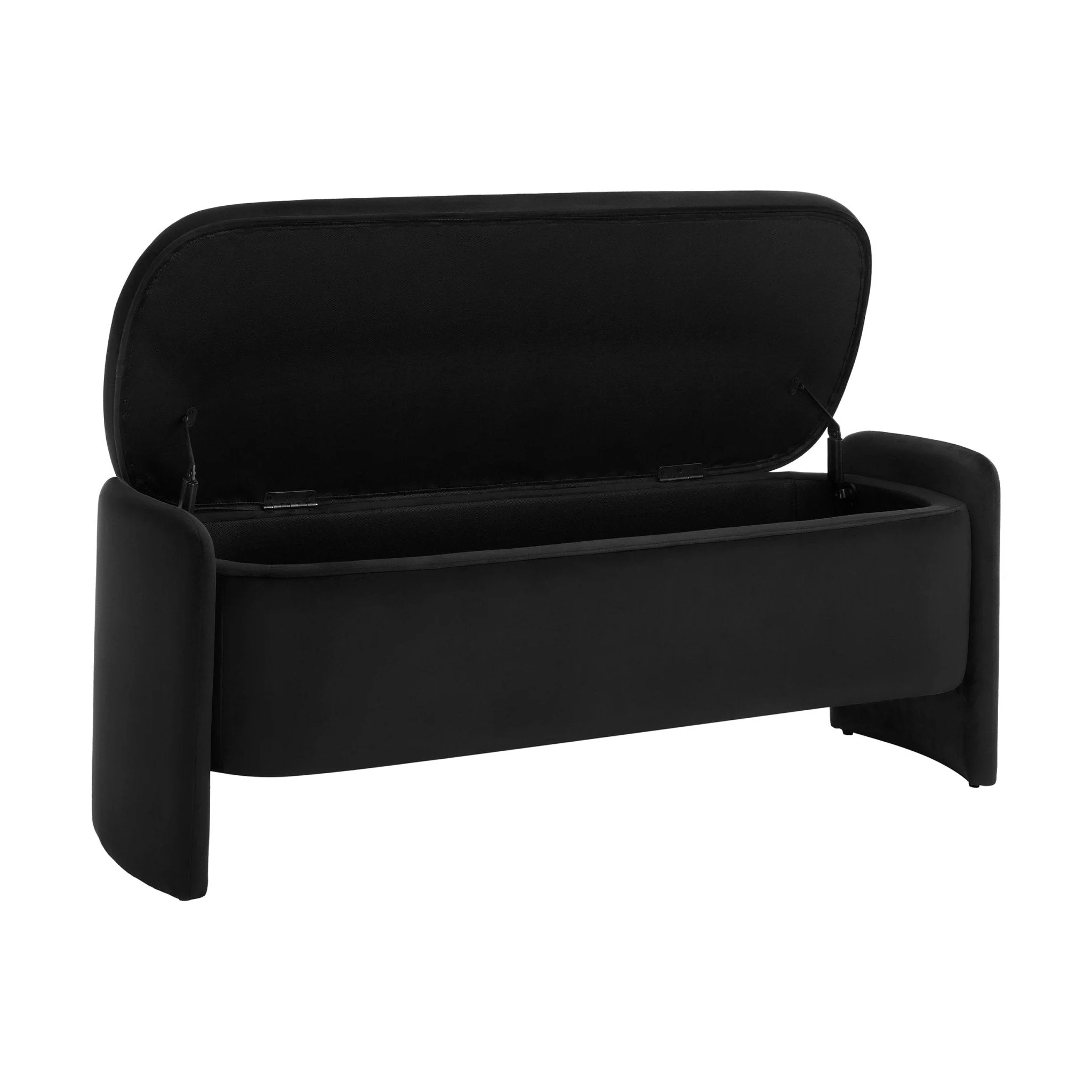 Didsbury Curved Storage Bench - Ink - Image 3