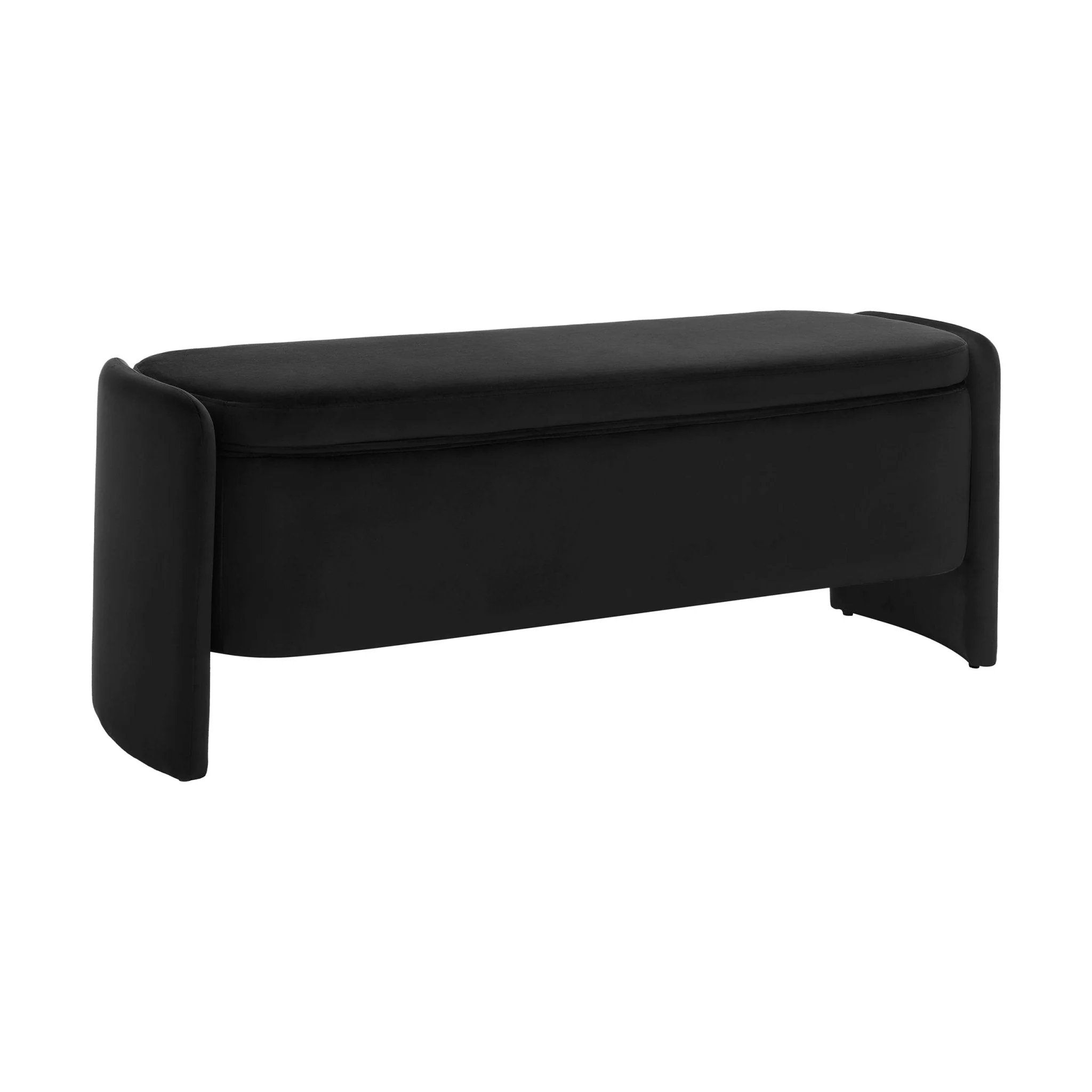 Didsbury Curved Storage Bench - Ink - Image 5