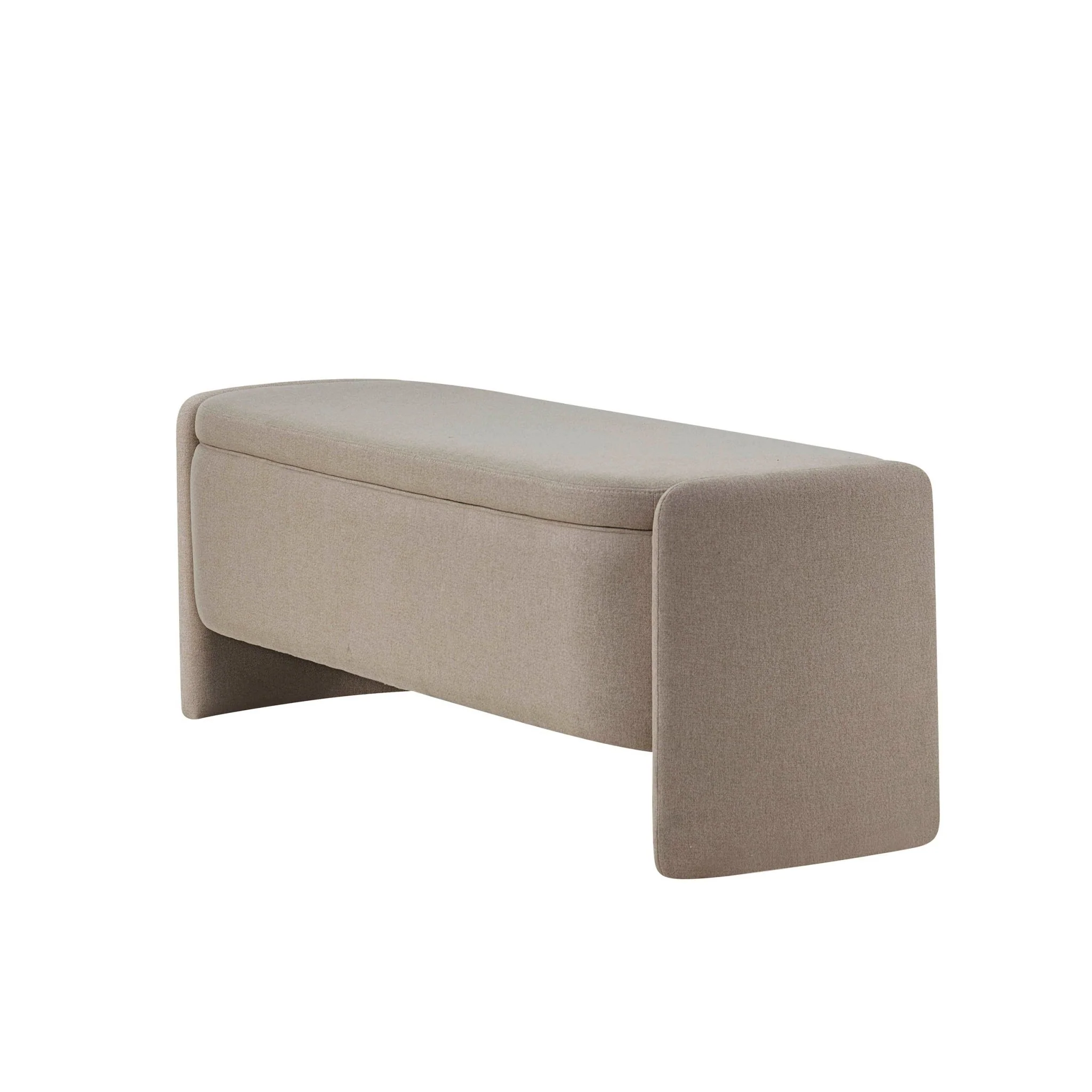 Didsbury Curved Storage Bench - Oatmeal - Image 5