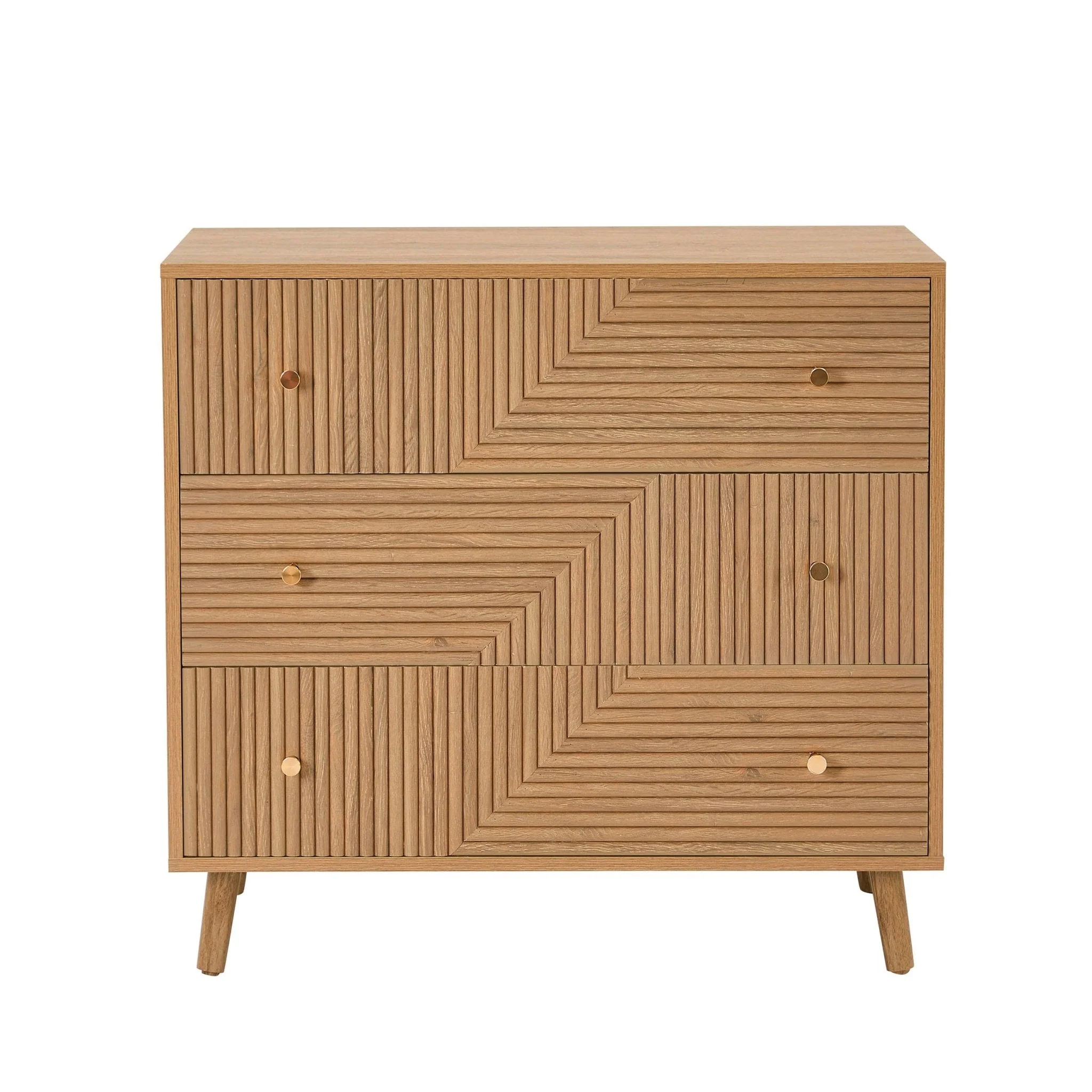 Dora 3 Drawer Chest - Light Wood - Image 2