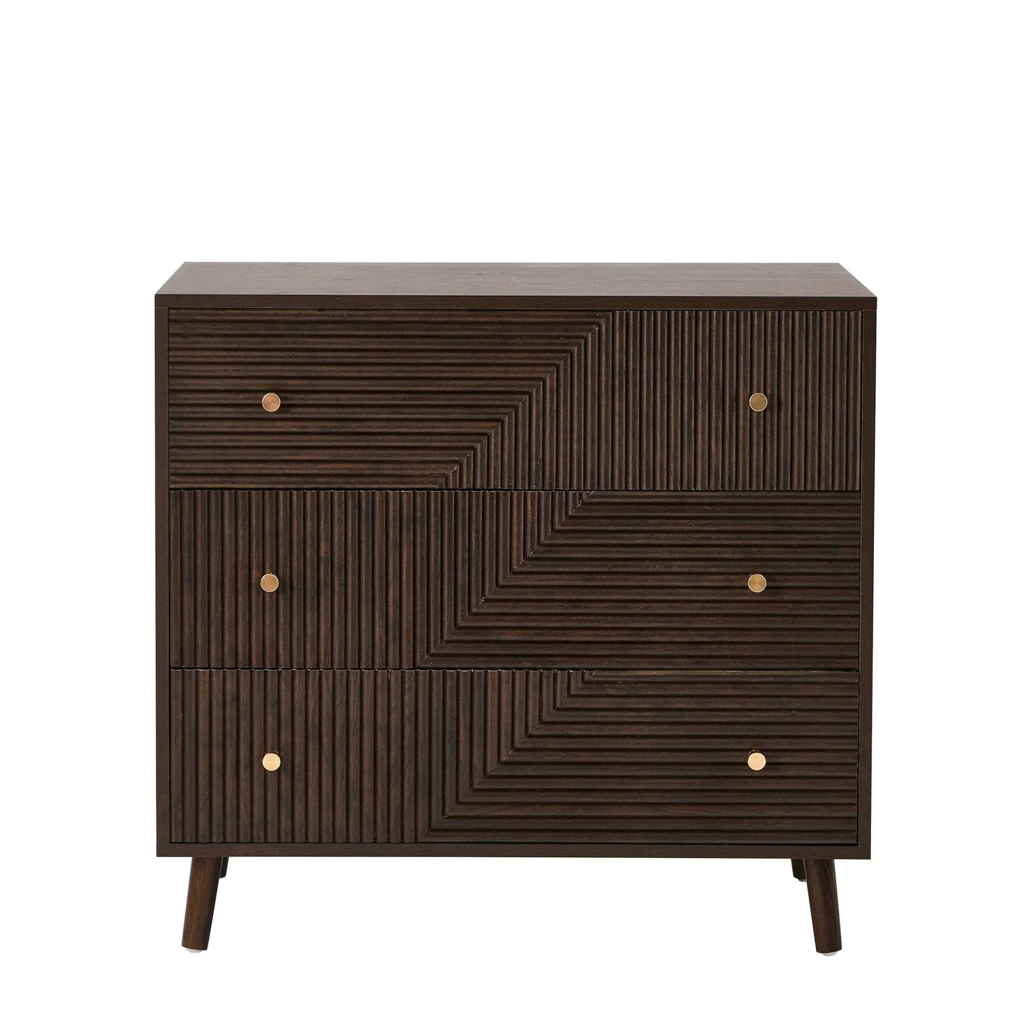 Dora 3 Drawer Chest - Walnut - Image 2