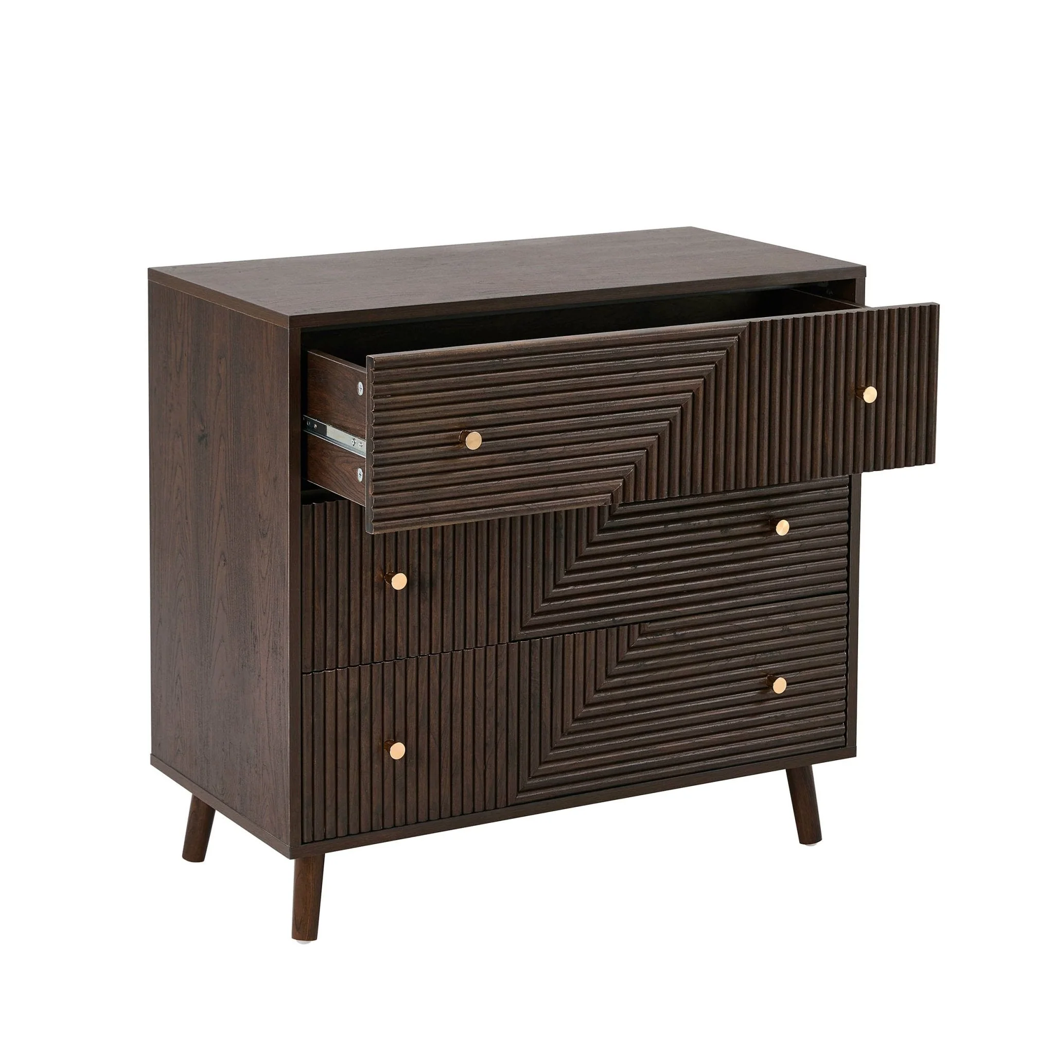 Dora 3 Drawer Chest - Walnut - Image 3