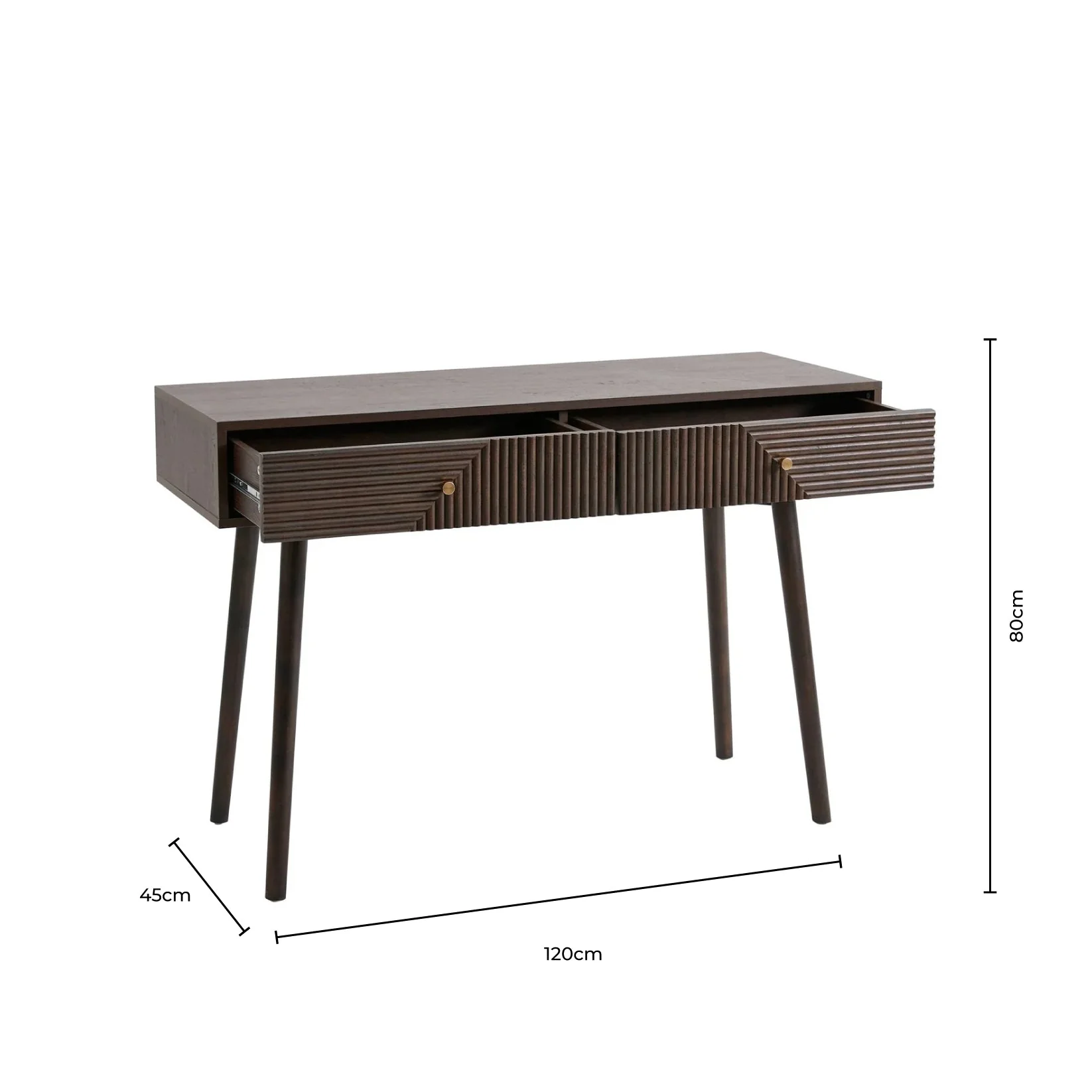 Dora Dressing Table Console - Walnut - Image 7
