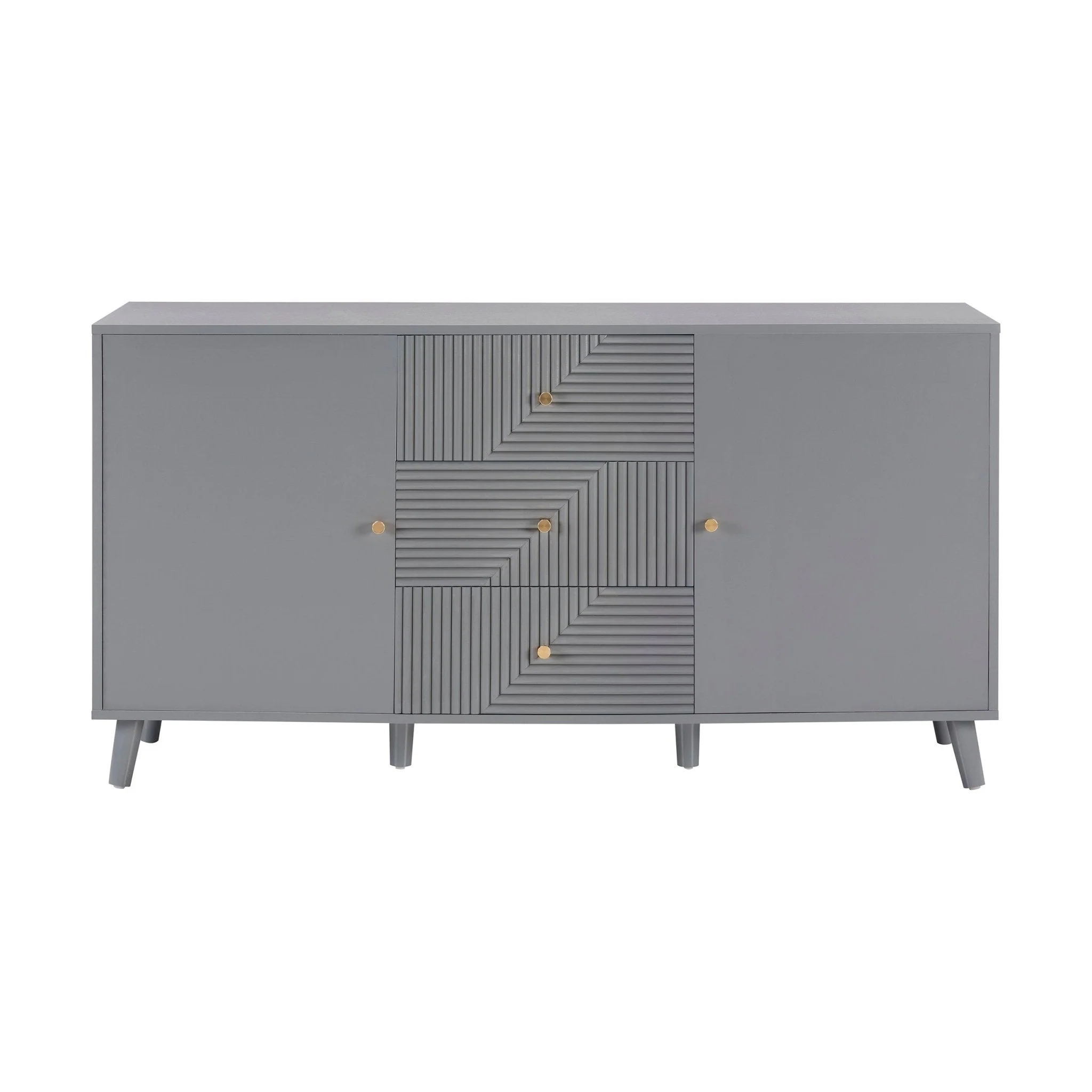 Dora Large Sideboard with Drawers - Light Grey - Image 2