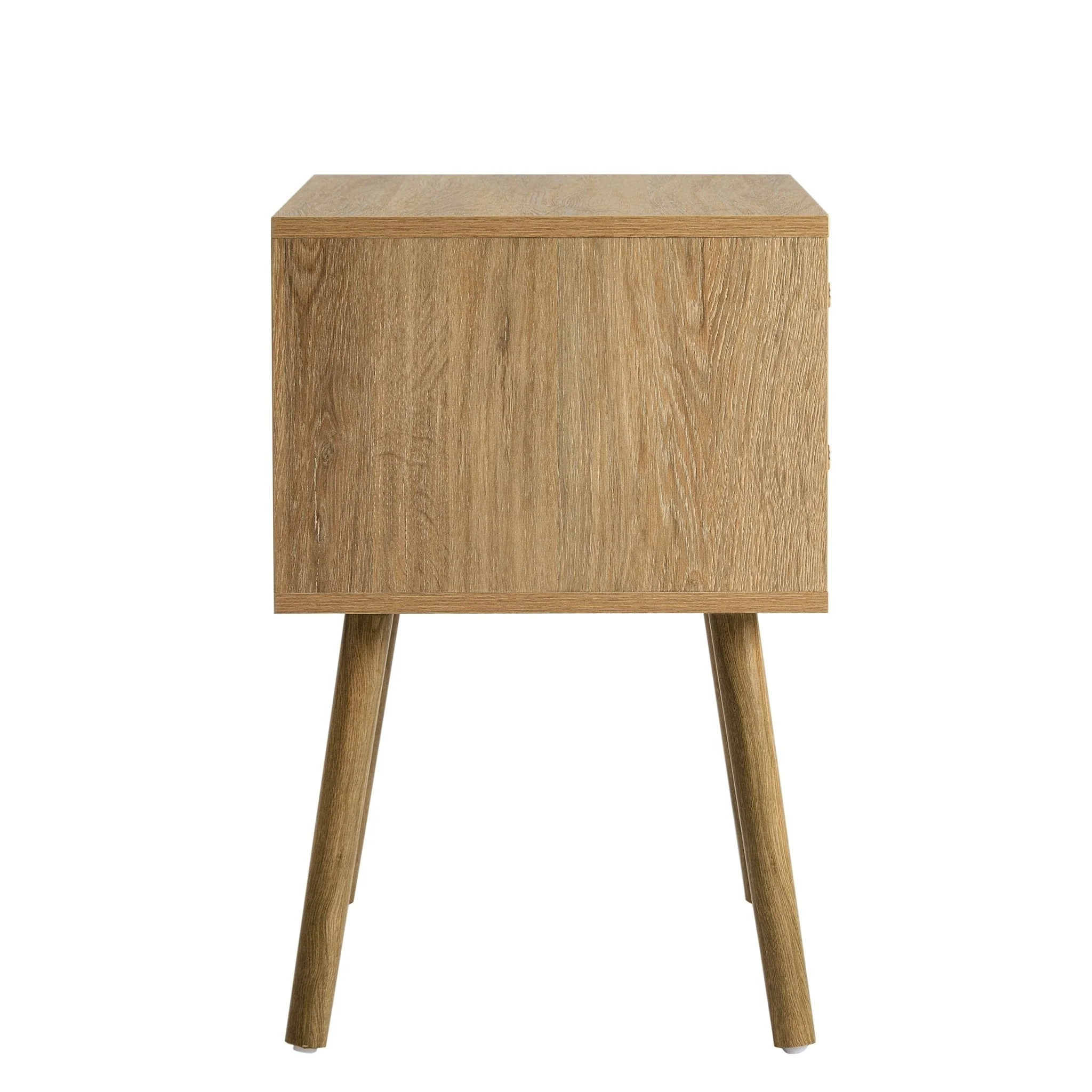 Dora 2 Drawer Nightstand - Light Wood - Image 5