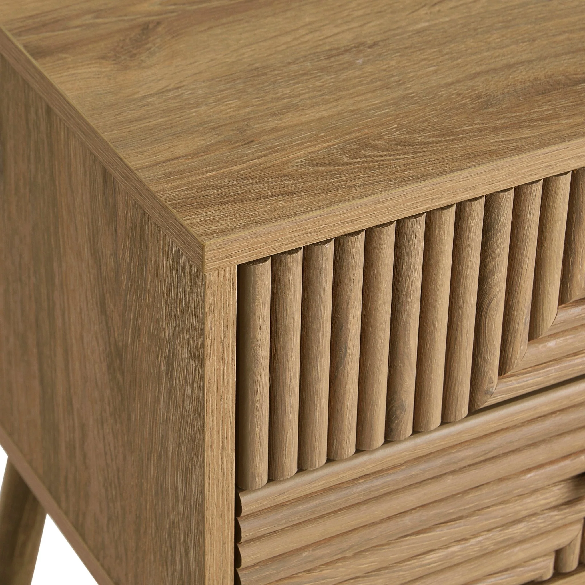 Dora 2 Drawer Nightstand - Light Wood - Image 6