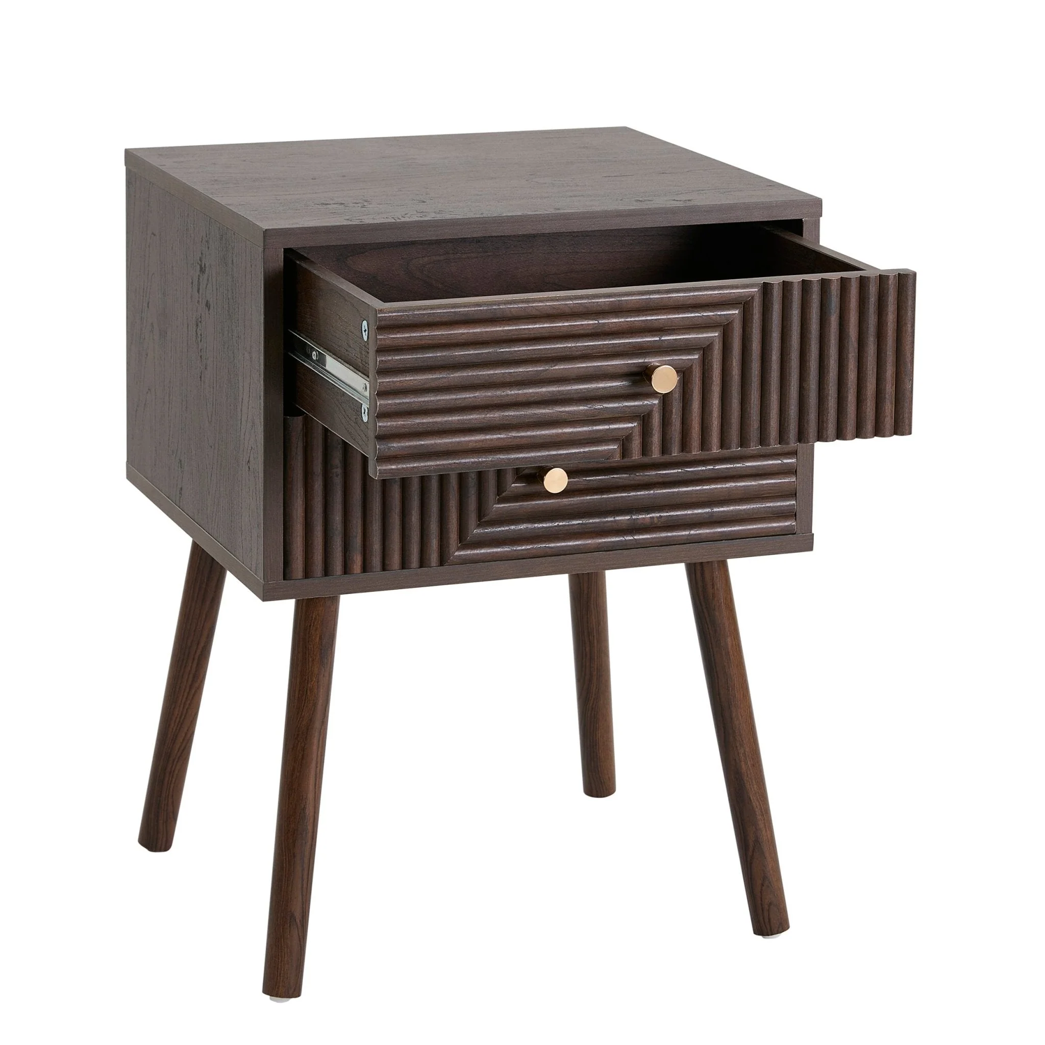 Dora 2 Drawer Nightstand - Walnut - Image 4