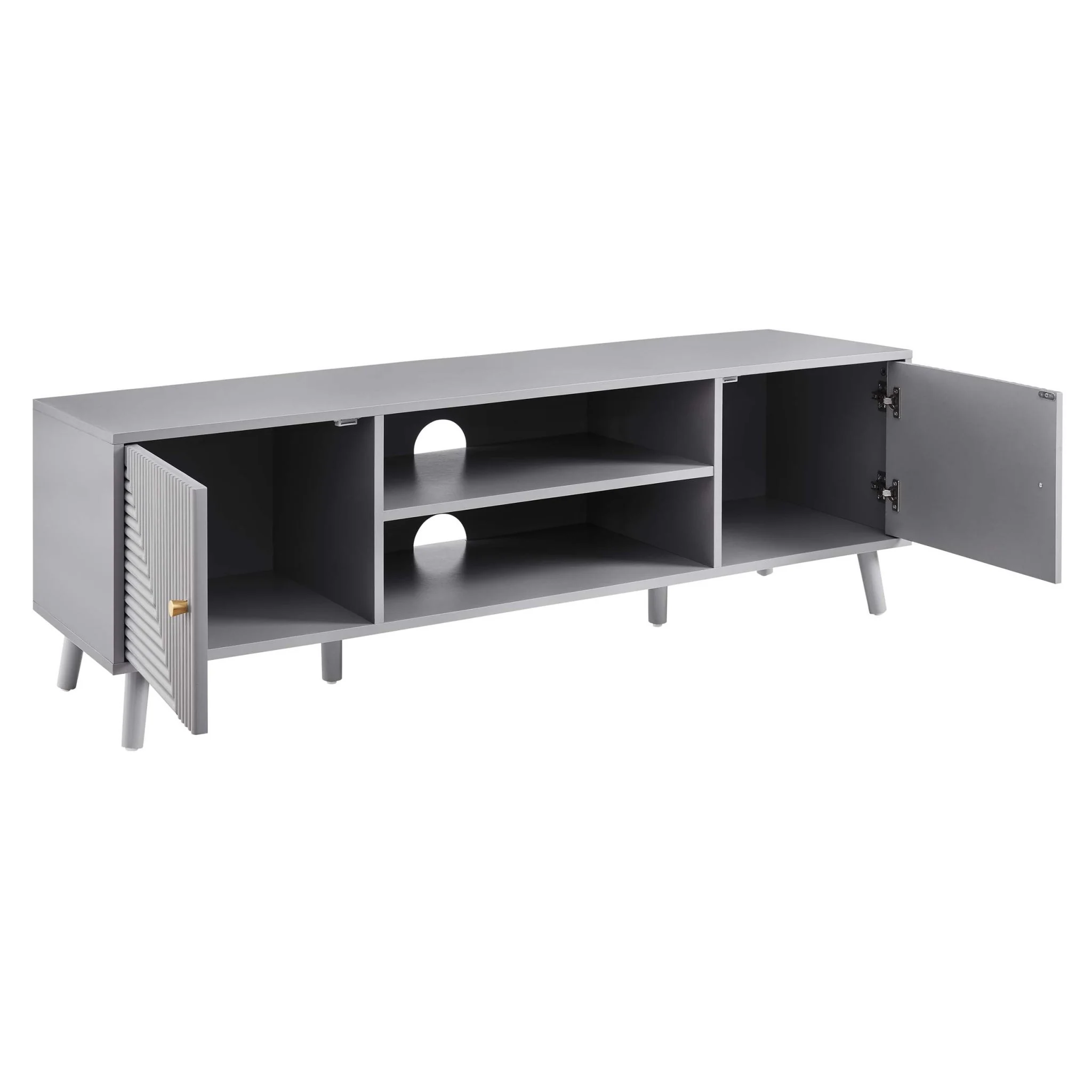 Dora TV Unit for TVs up to 60"- Light Grey - Image 4