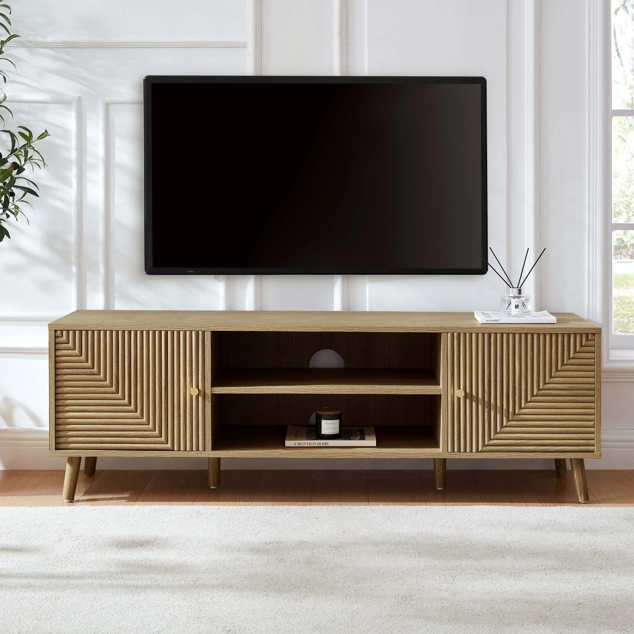 Dora TV Unit for TVs up to 60" - Light Wood