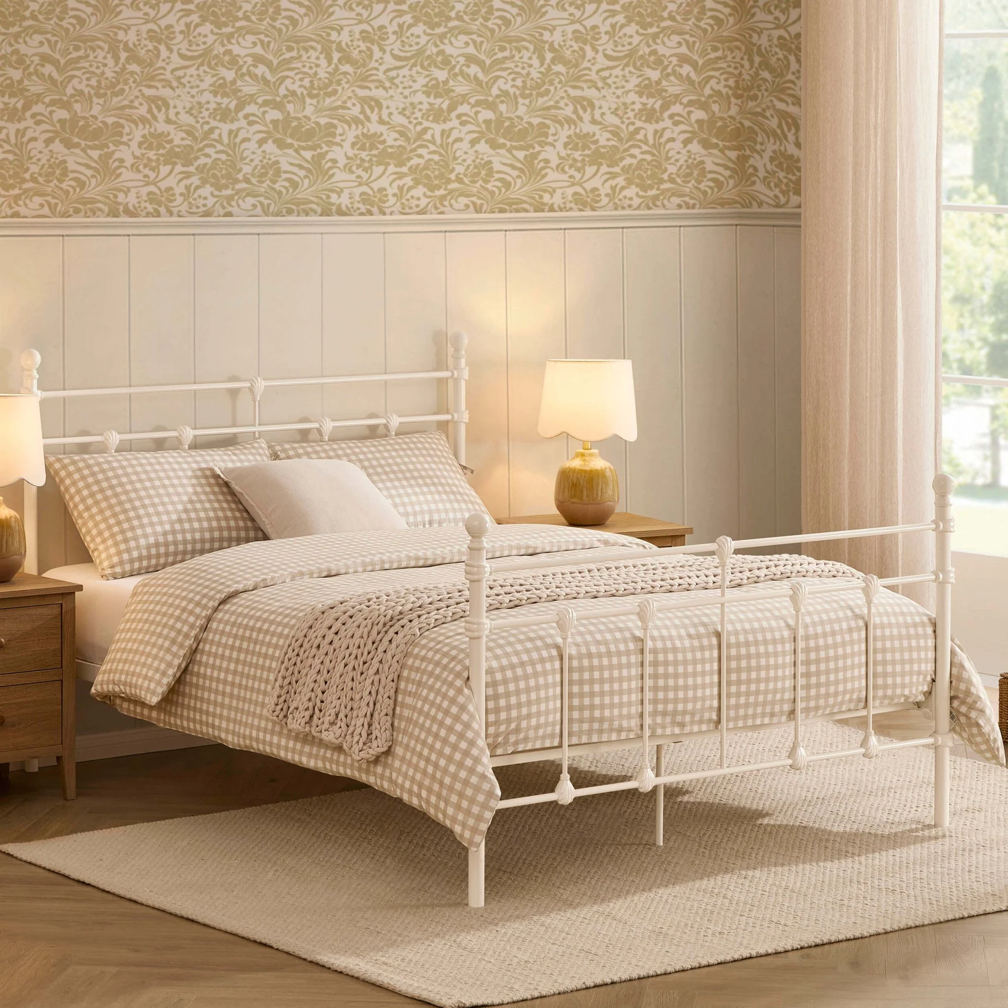 Dorset Metal Bed Frame - White - Image 2