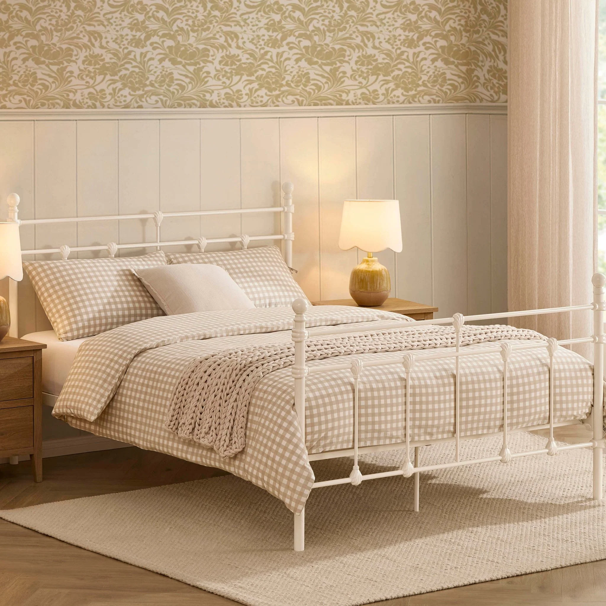 Dorset Metal Bed Frame - White - Image 4
