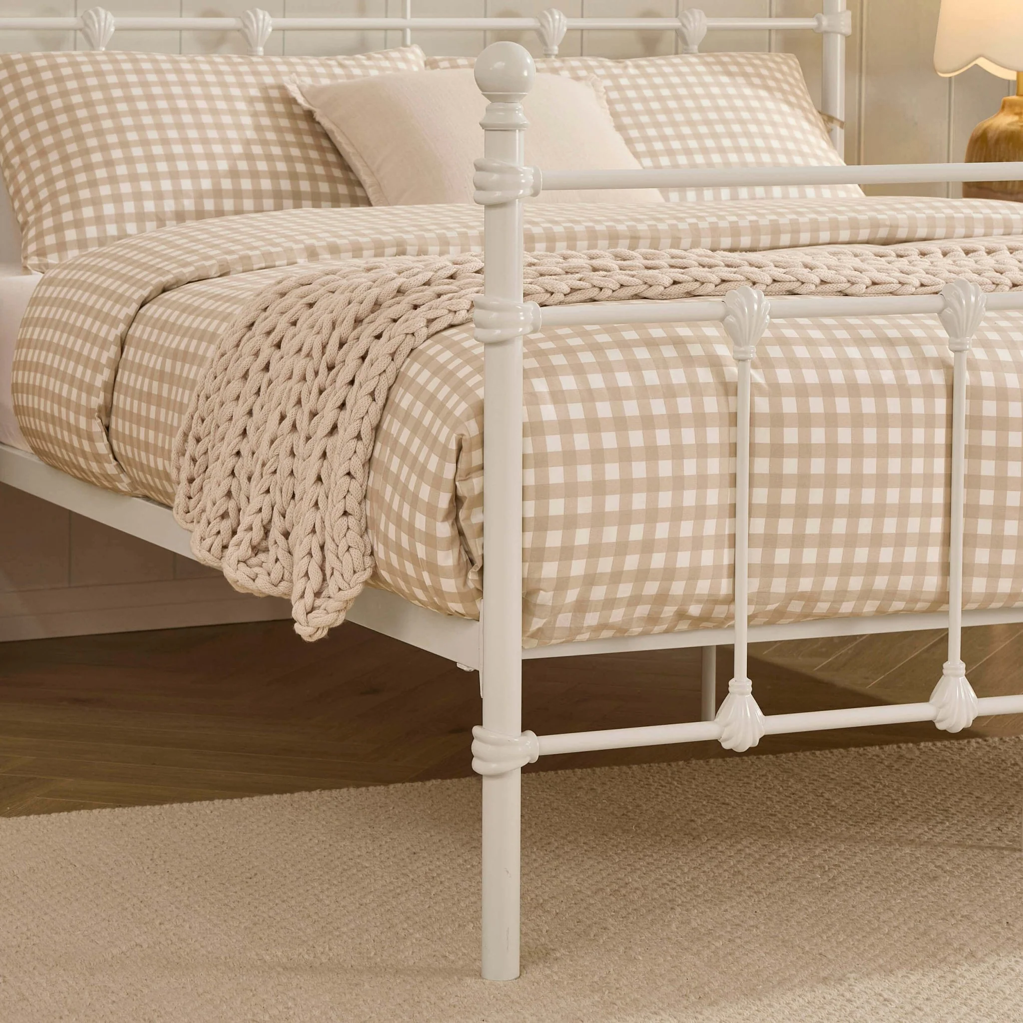Dorset Metal Bed Frame - White - Image 7