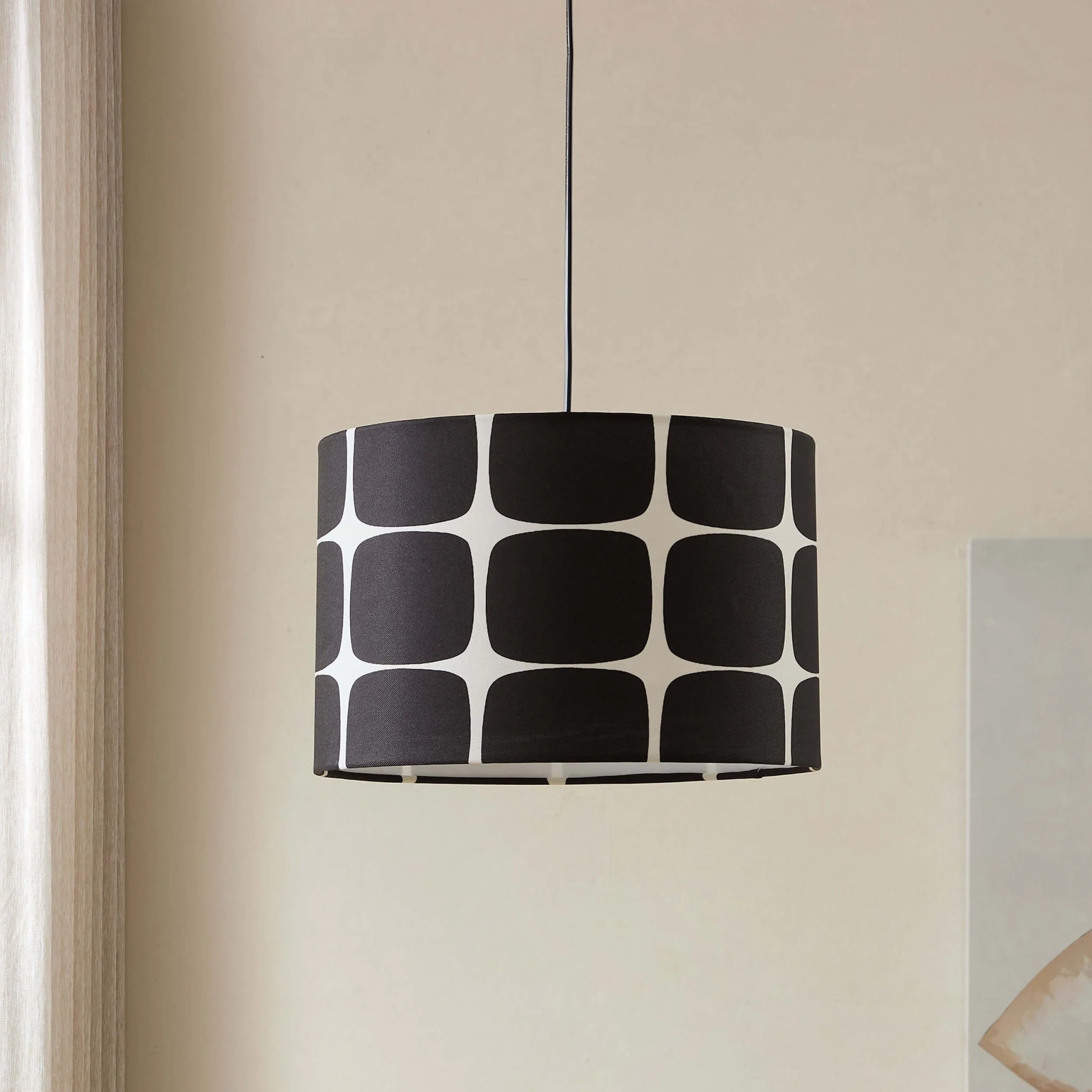 Drew Geometric Ceiling Shade - Black