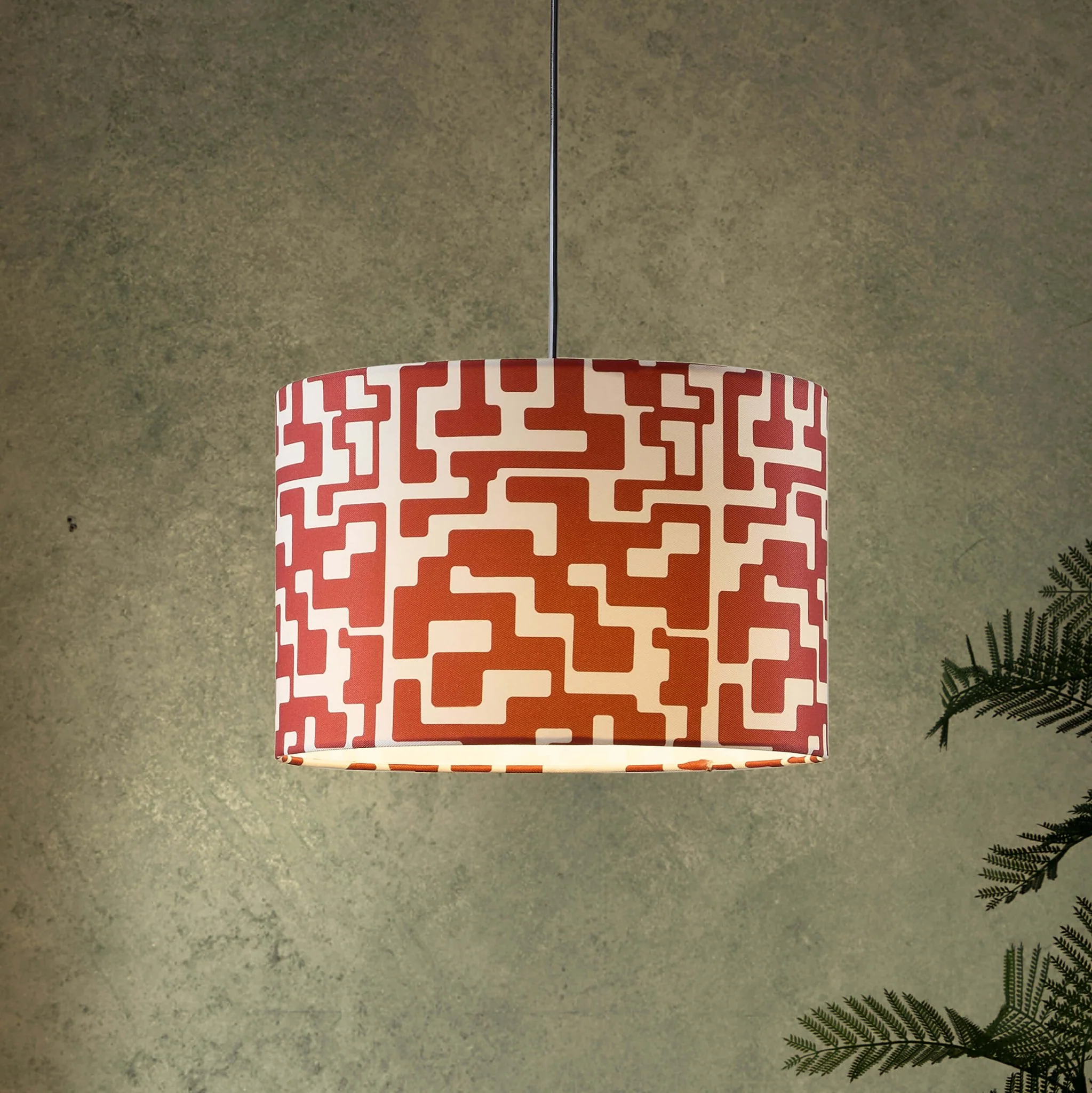 Drew Geometric Ceiling Shade - Orange