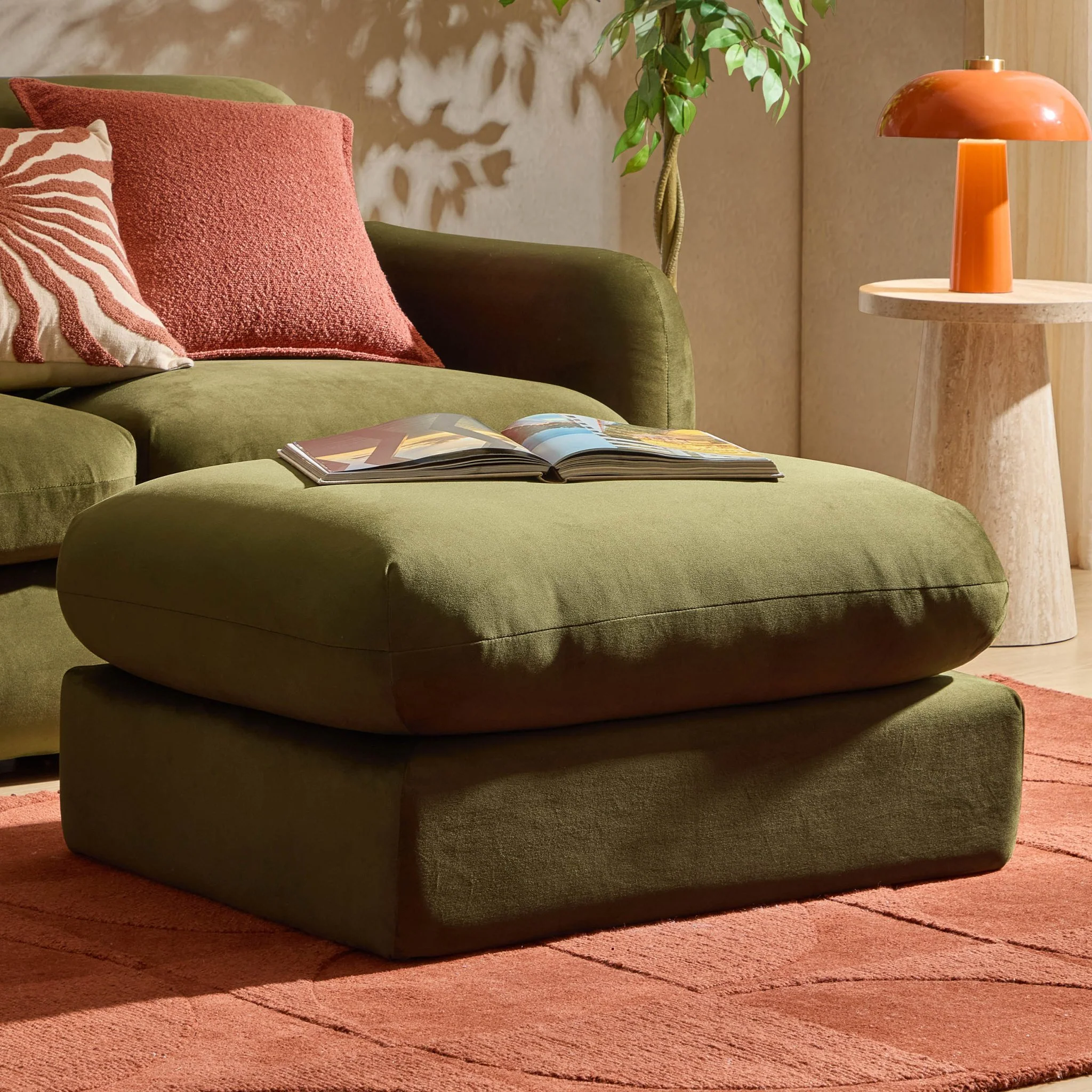 Dublin Pouffe - Rich Green