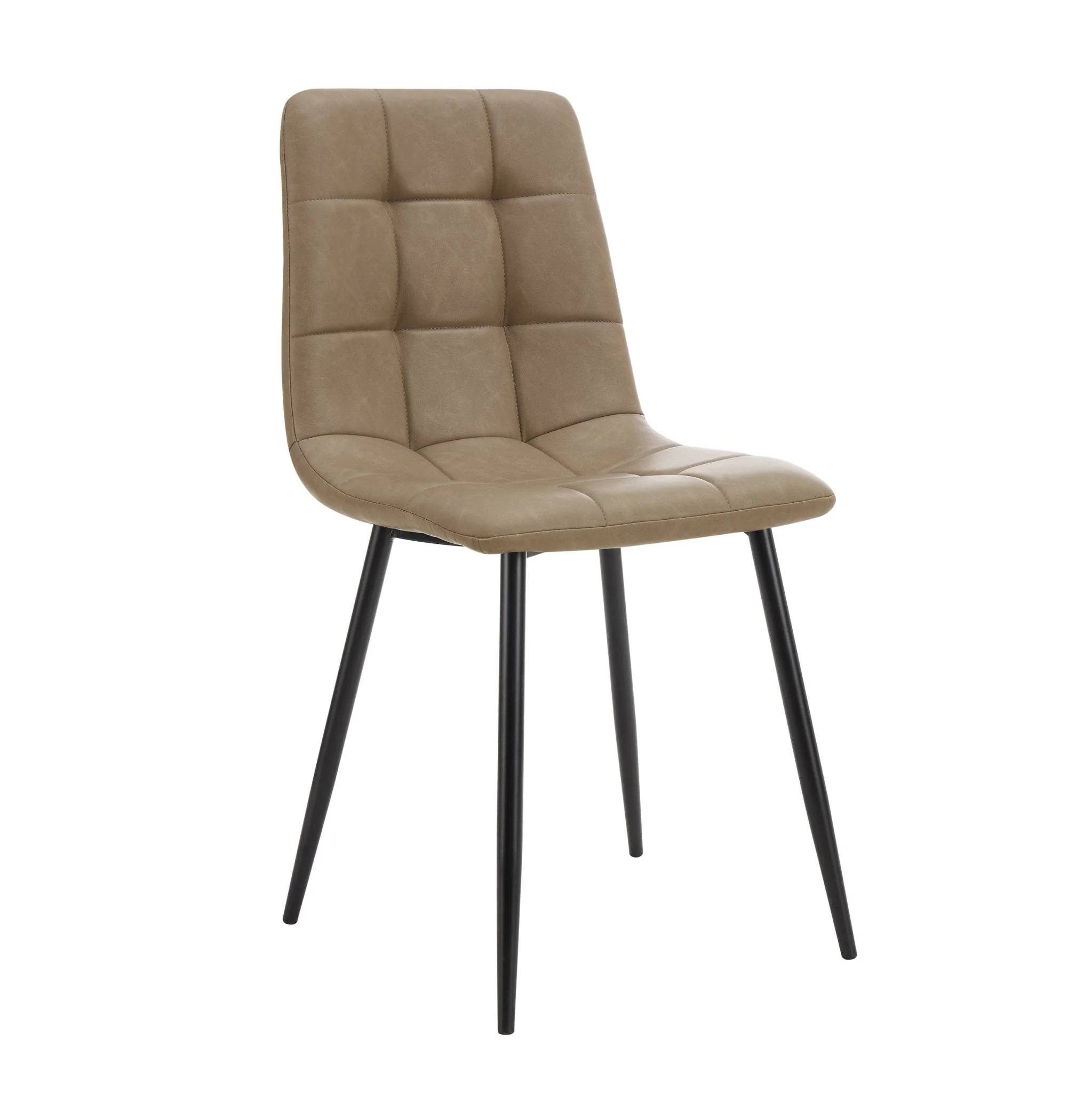 Eden Set Of 2 Dining Chairs - Faux Leather - Brown - Image 3