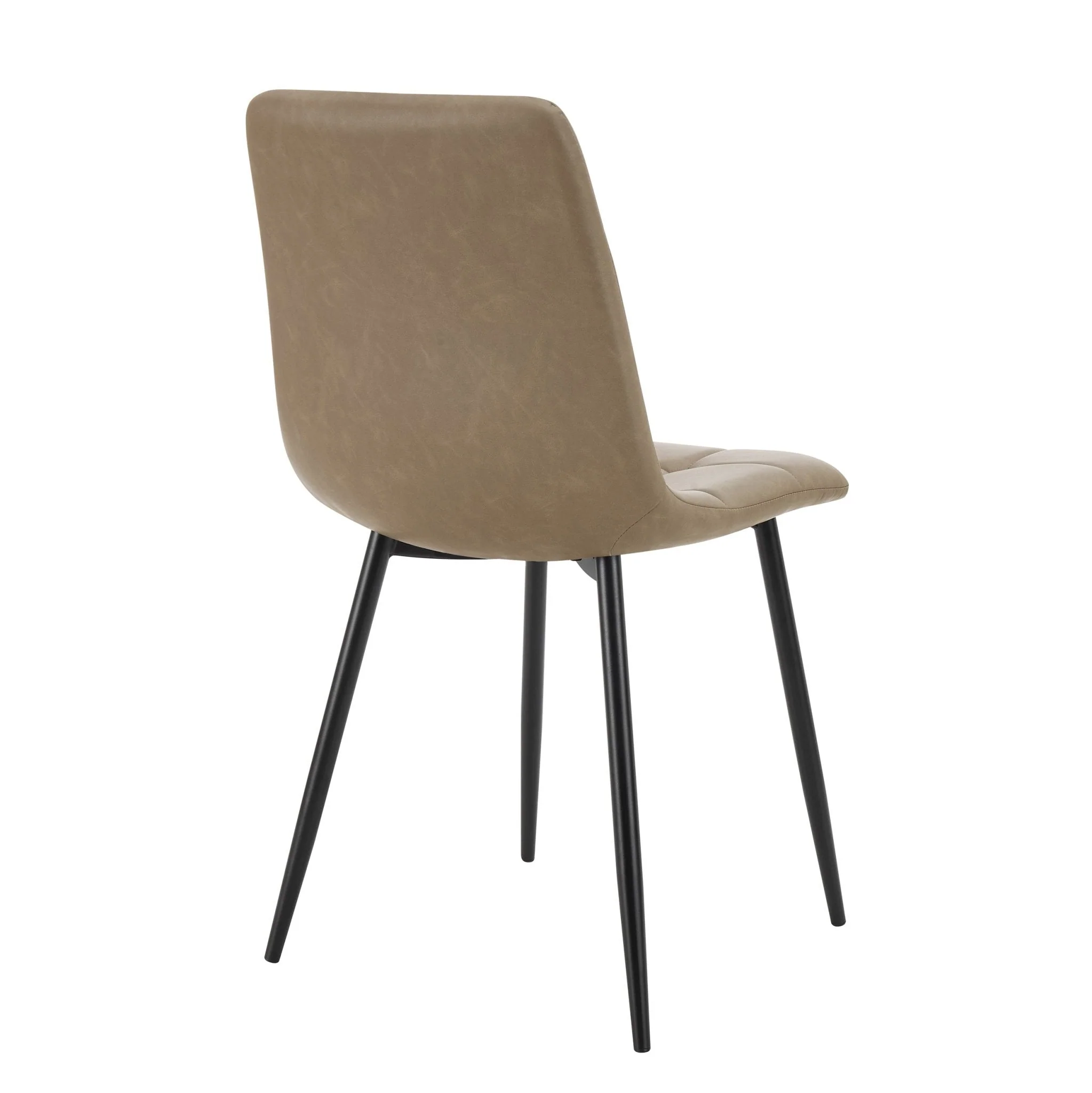 Eden Set Of 2 Dining Chairs - Faux Leather - Brown - Image 4