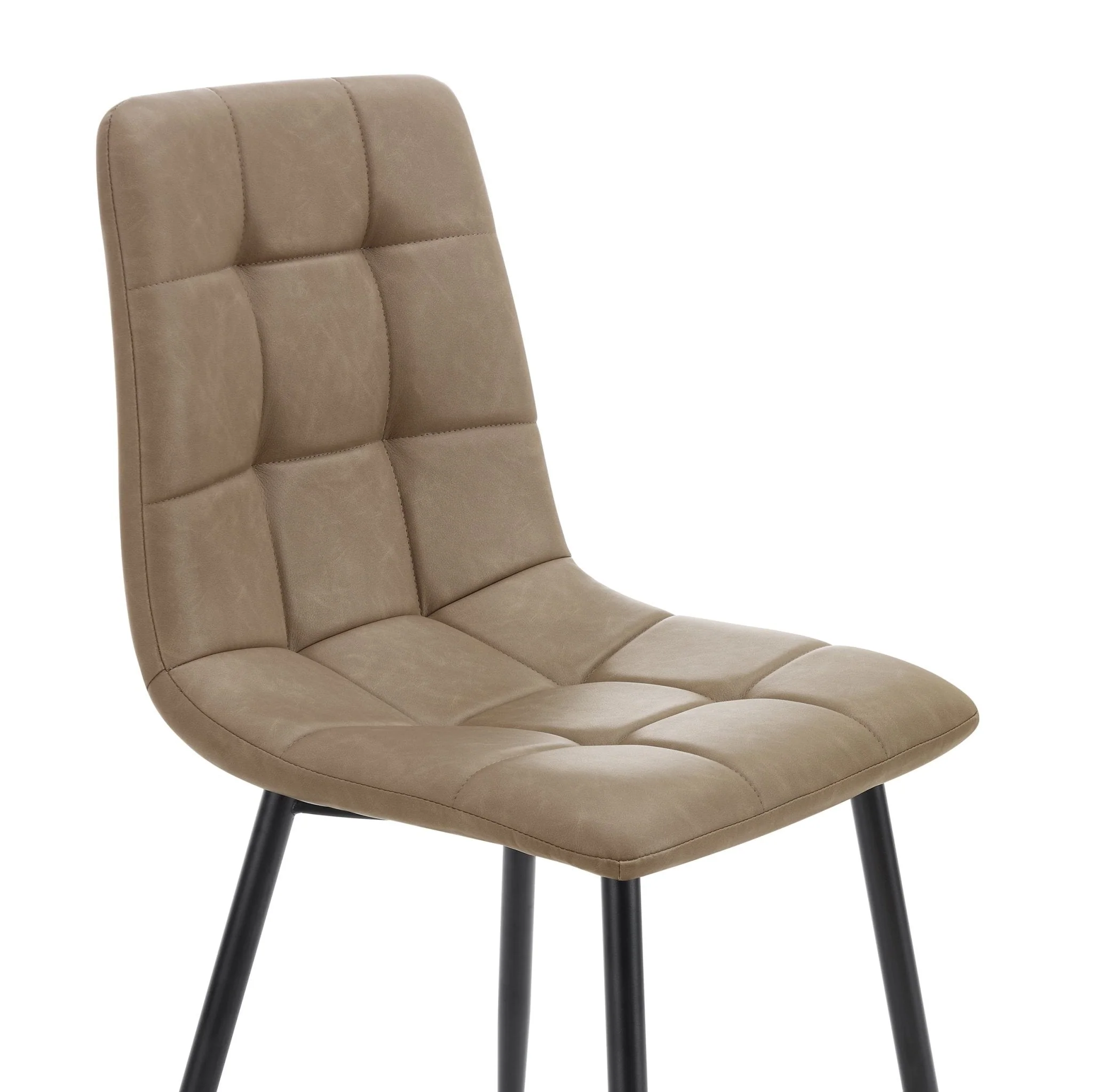 Eden Set Of 2 Dining Chairs - Faux Leather - Brown - Image 6
