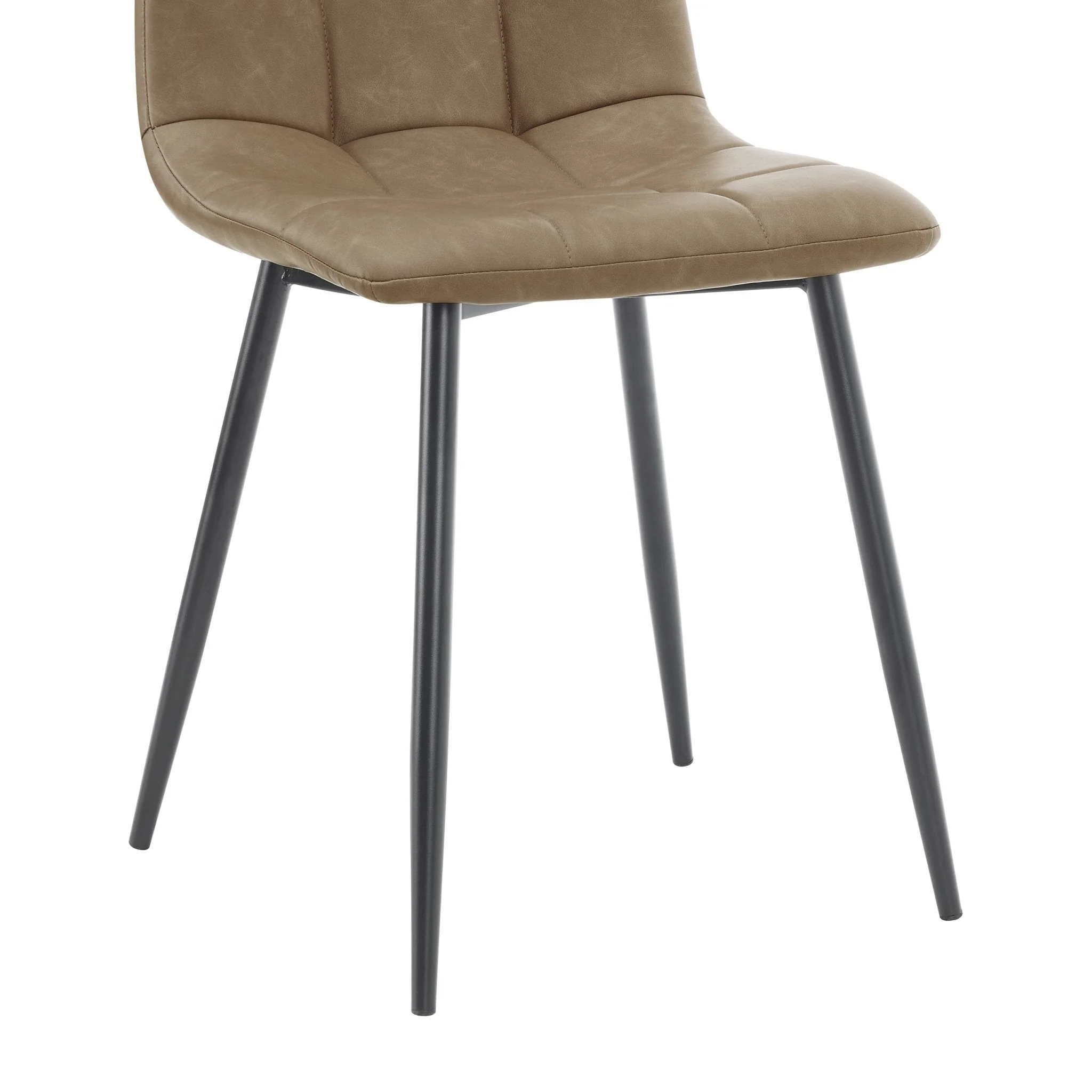 Eden Set Of 2 Dining Chairs - Faux Leather - Brown - Image 7