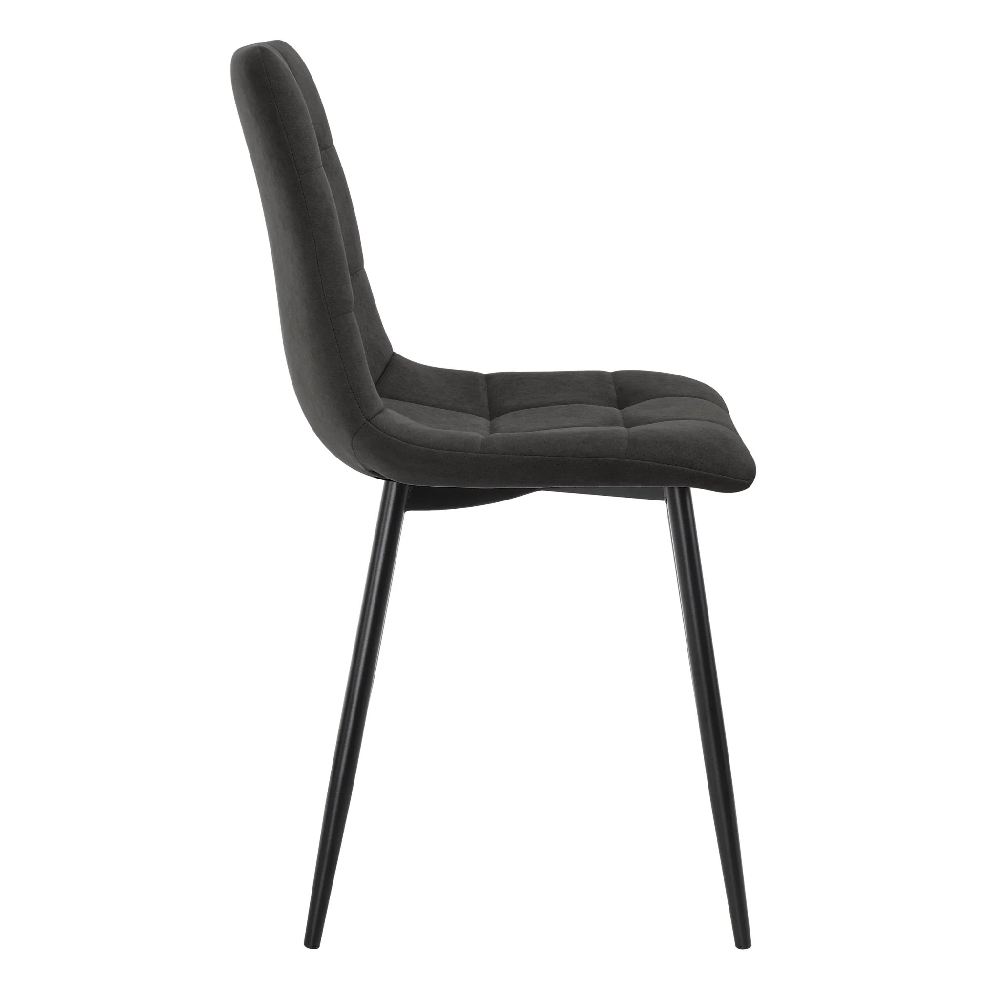 Eden Set Of 2 Dining Chairs - Velvet - Charcoal - Image 5