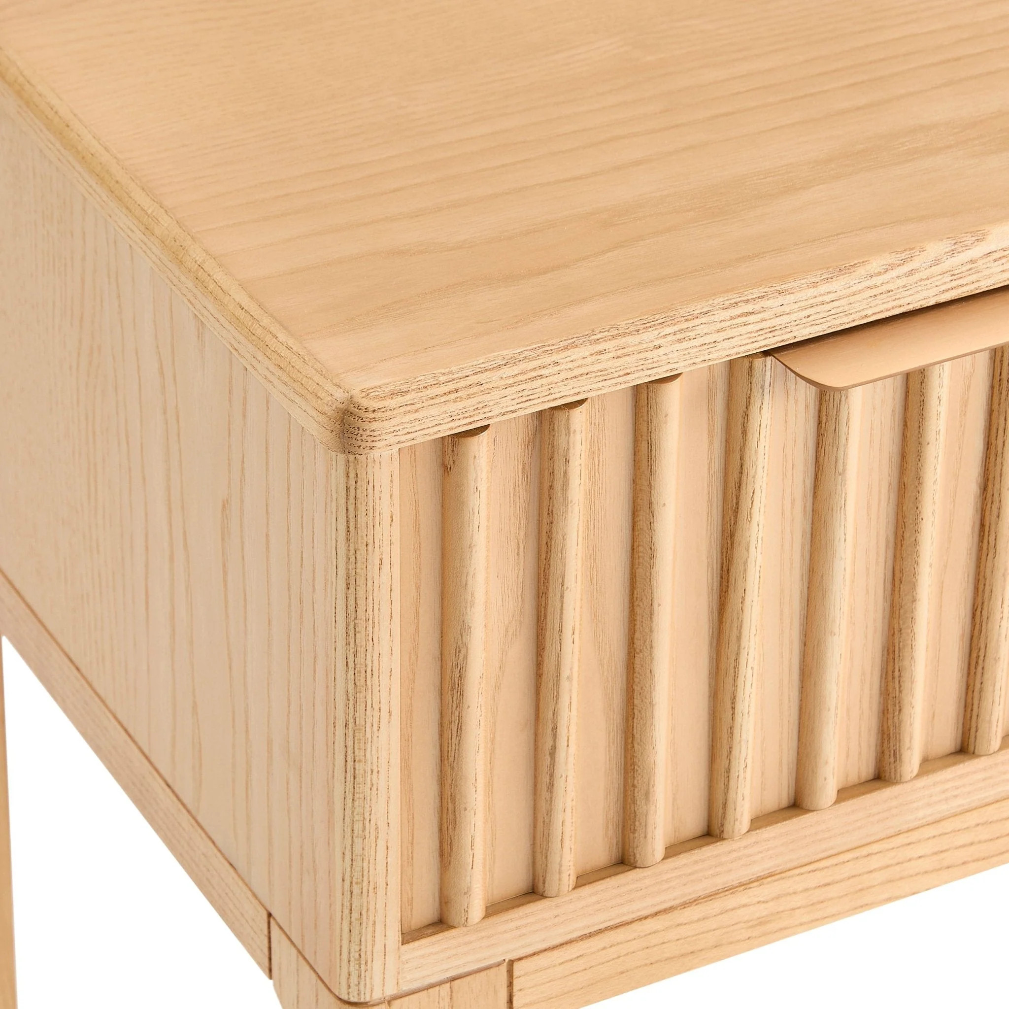 Elena Ash 1 Drawer Nightstand - Light Wood - Image 6