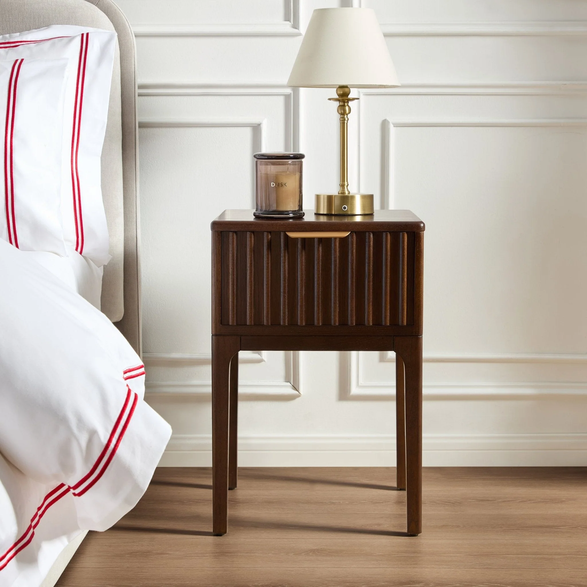 Elena Ash 1 Drawer Nightstand - Walnut - Image 2