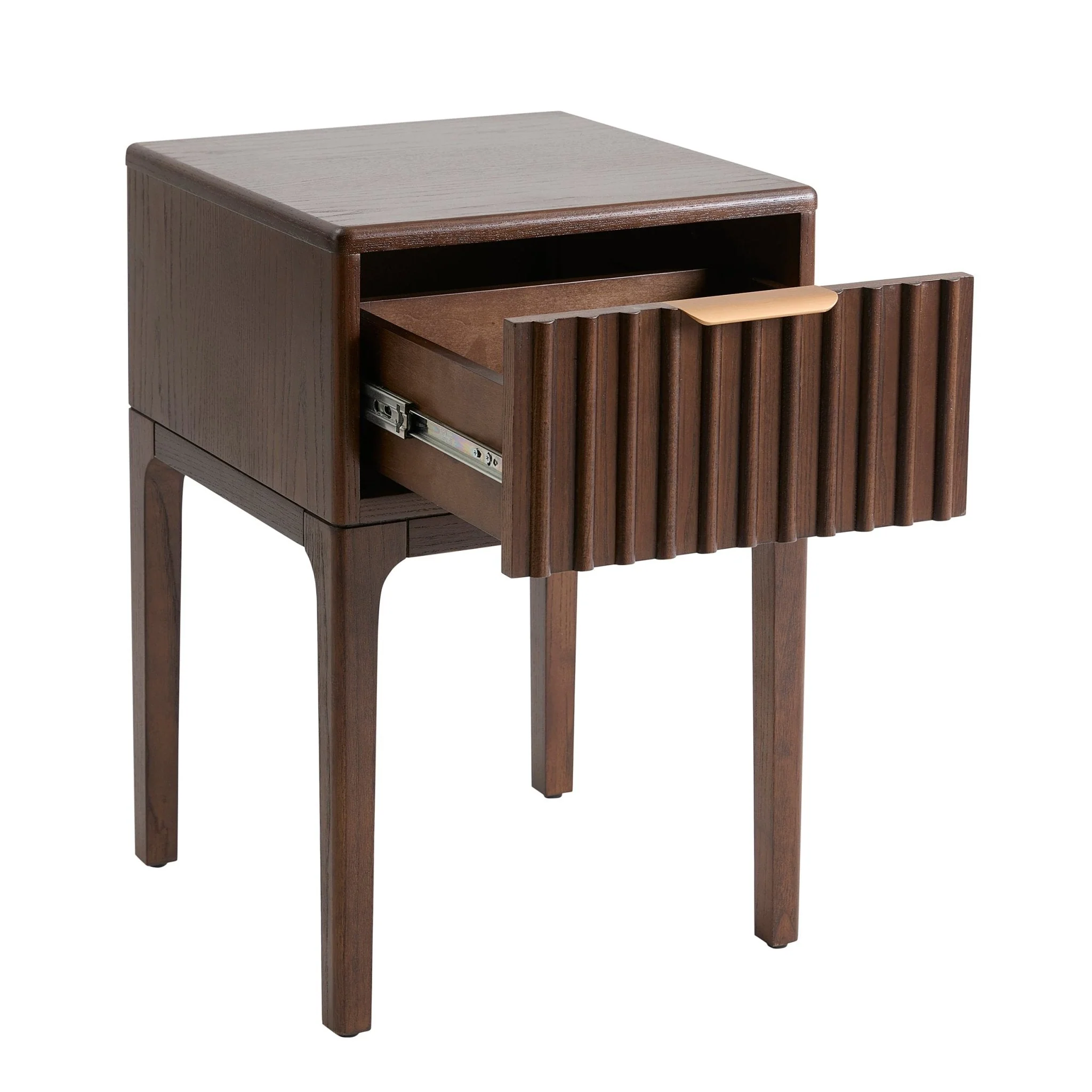 Elena Ash 1 Drawer Nightstand - Walnut - Image 6
