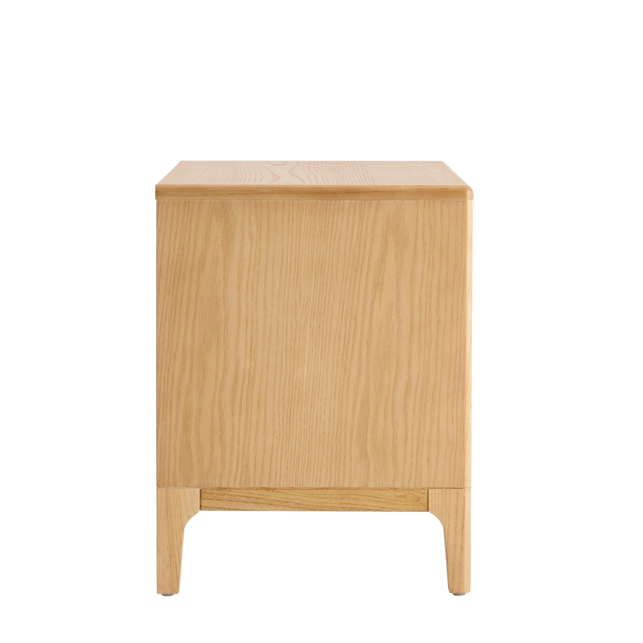 Elena Ash 2 Drawer Bedside Table - Light Wood - Image 6