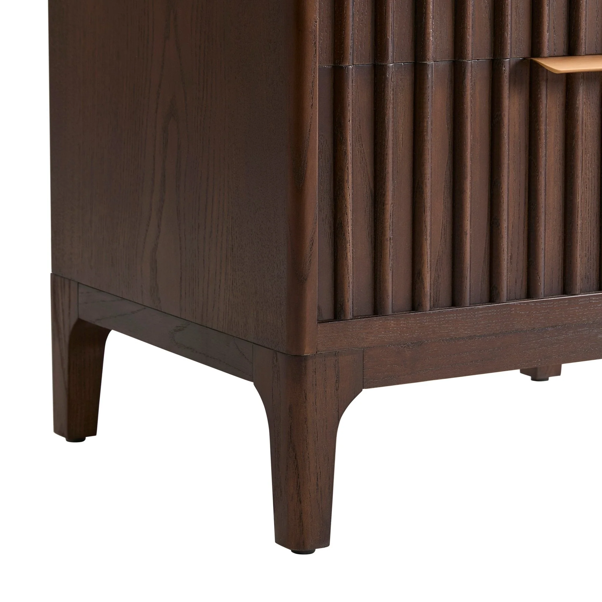 Elena Ash 2 Drawer Bedside Table - Walnut - Image 7