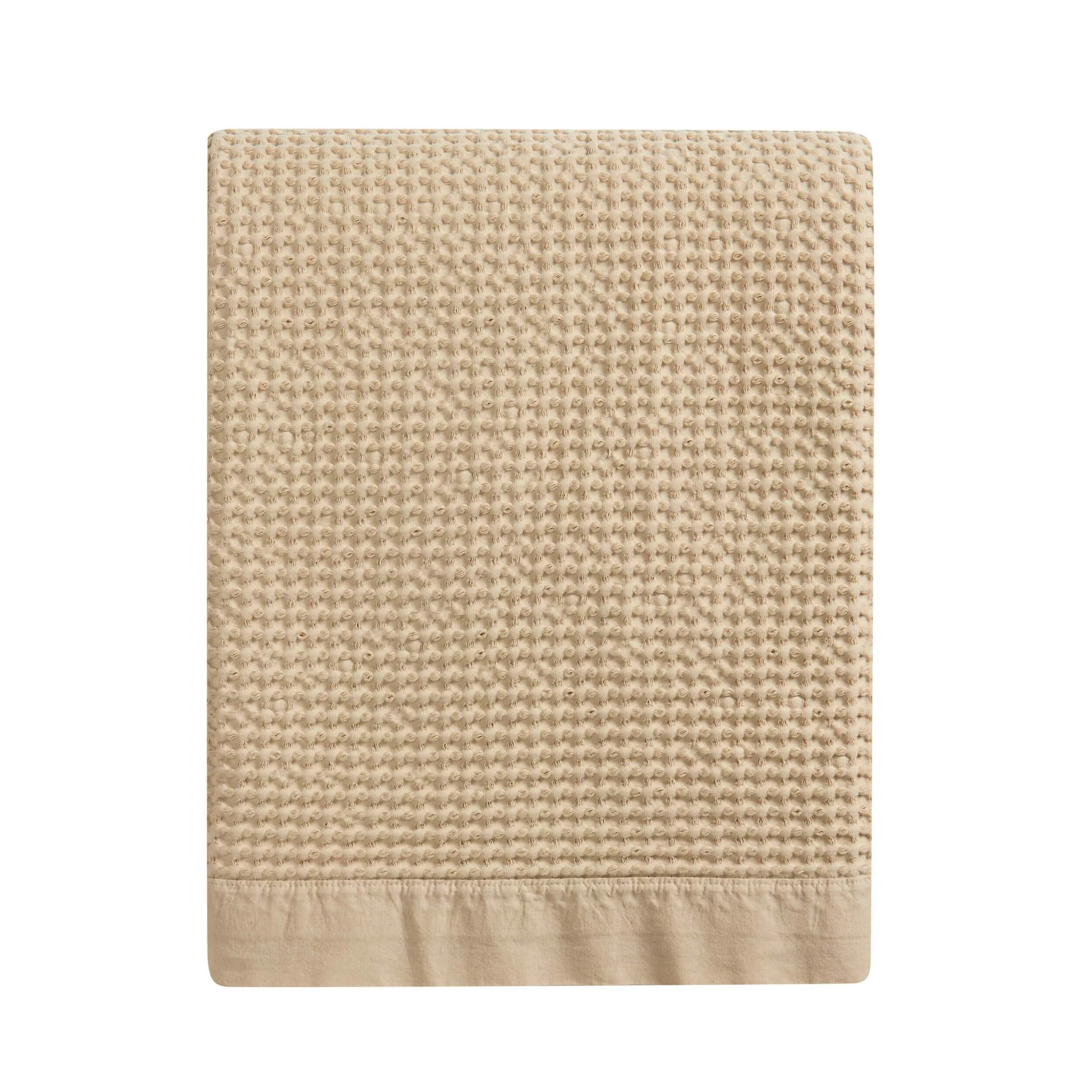 Eleni Cotton Waffle Stonewash Bedspread - Natural - Image 3