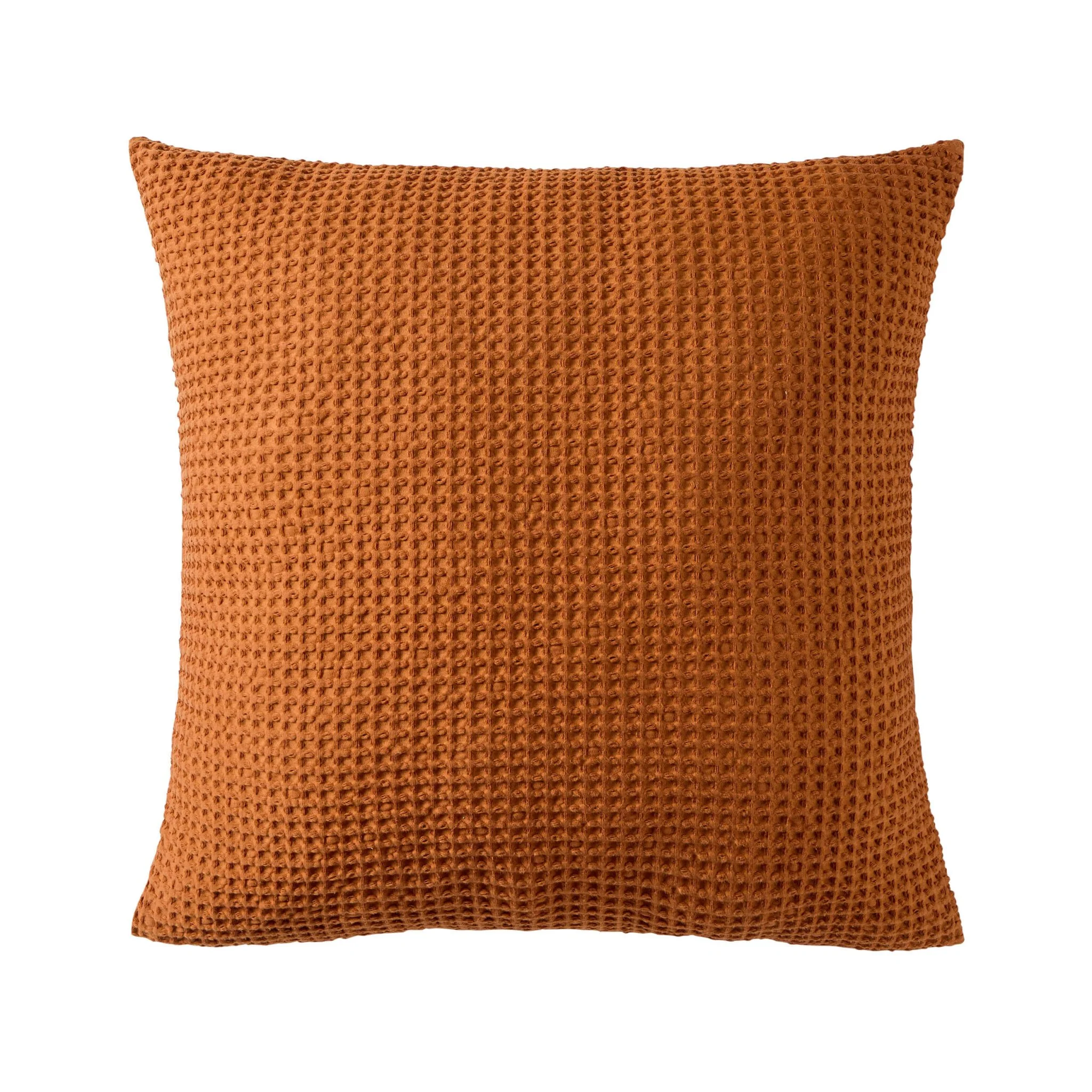 Eleni Cotton Waffle Stonewash Sofa Cushion Cover - Orange - Image 3