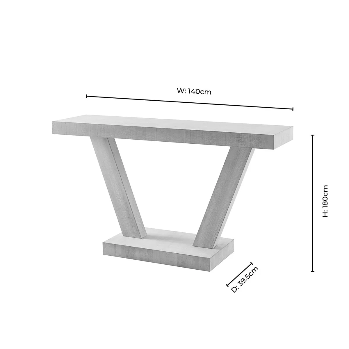 Elina Console Table - Washed Wood - Image 5